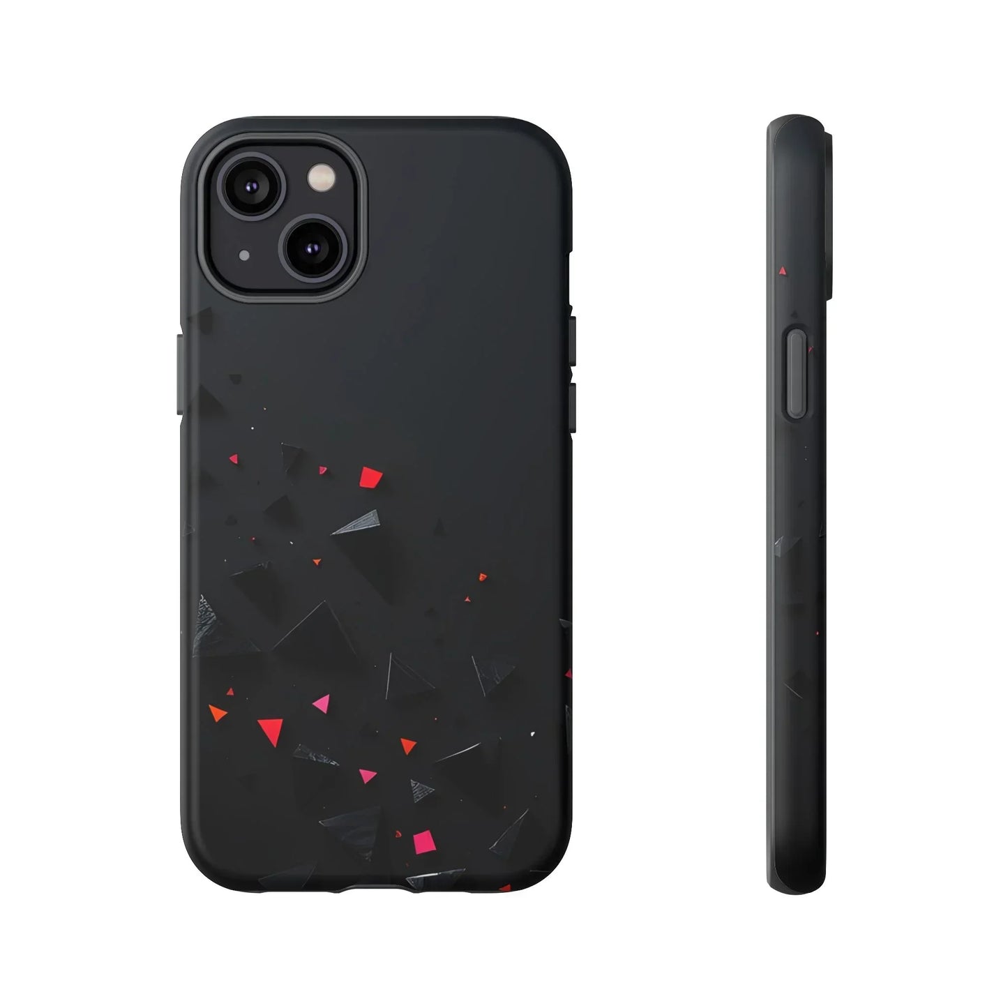 Black and Red Neon Phone Case for iPhone 8-16 and Pixel up to 9 Models - KarArmDesign