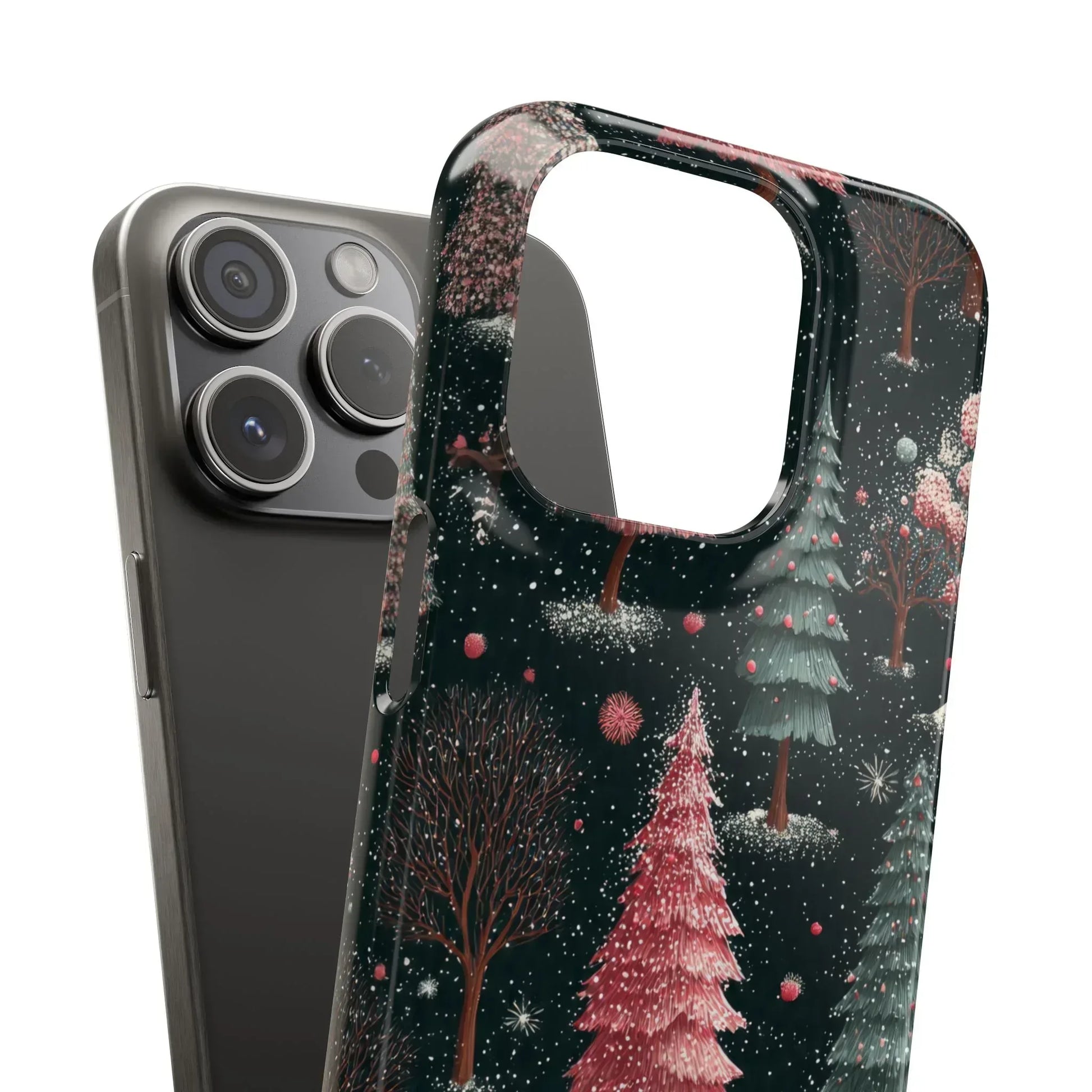 Winter Bloom Forest Phone Case for iPhone 11-17 and Galaxy S20-S25 - KARARMDESIGN