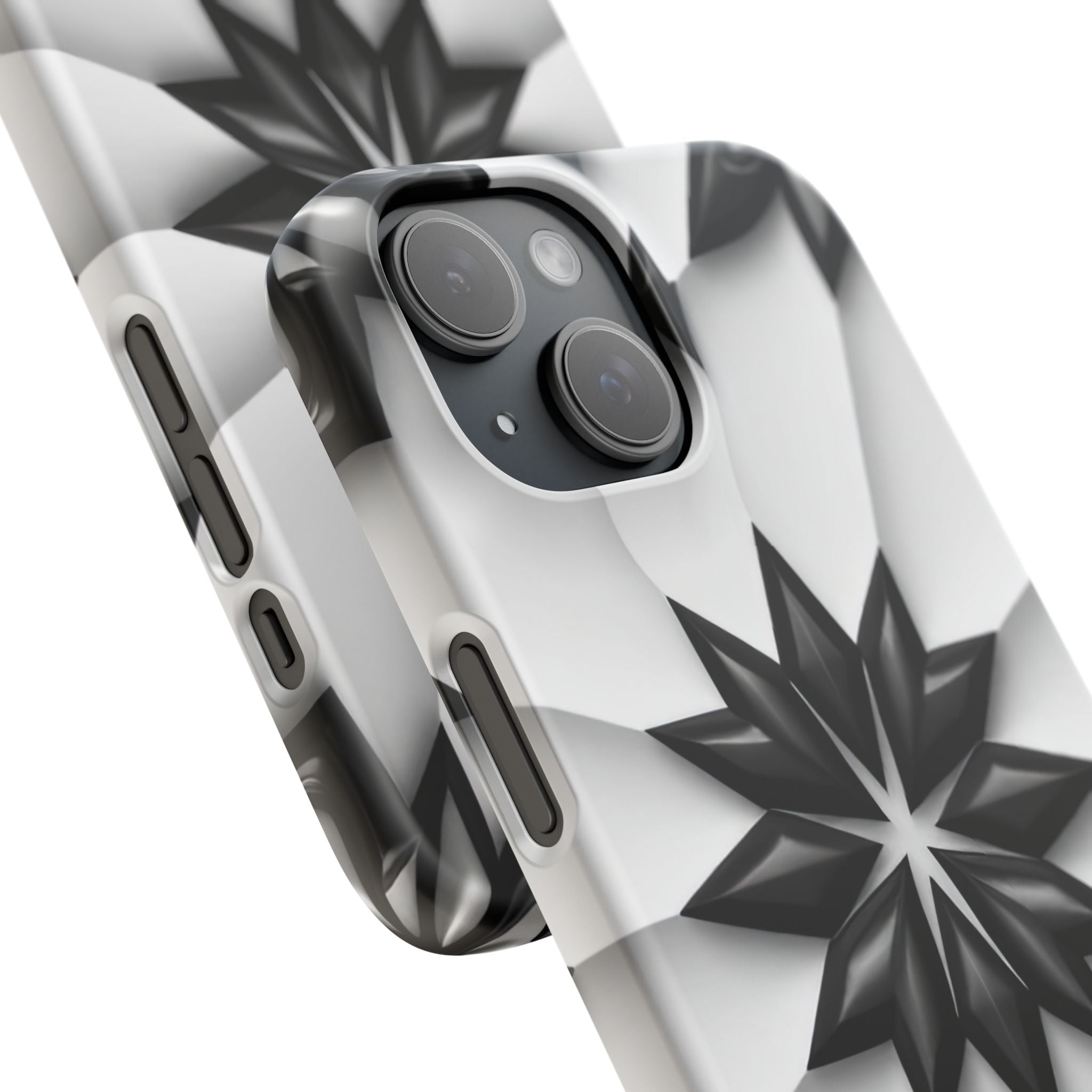 Black & White Geometric Snap Case for iPhone & Samsung Galaxy