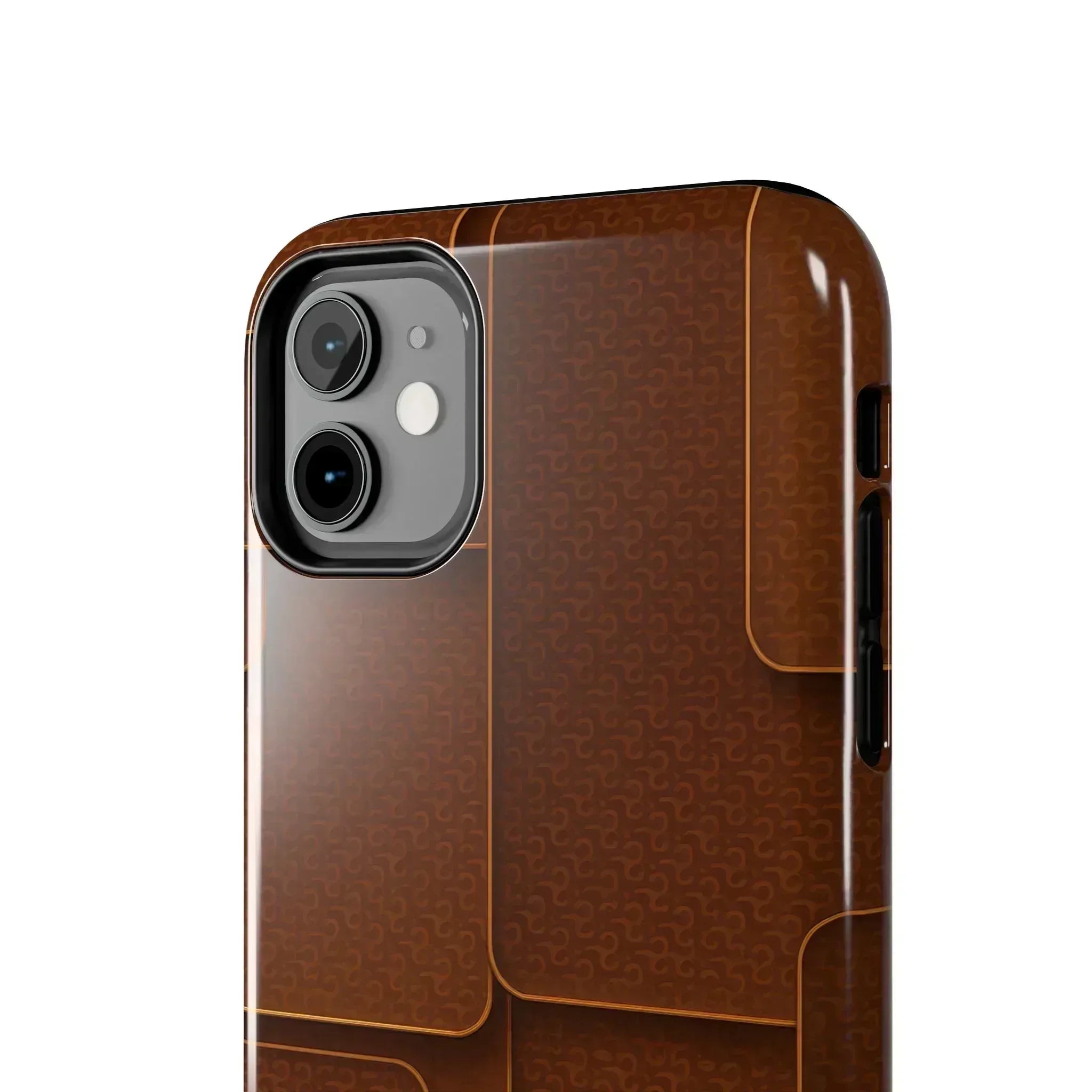 Textured Brown Phone Case for iPhone 7-16 and Samsung Galaxy S21-S24 - KARARMDESIGN