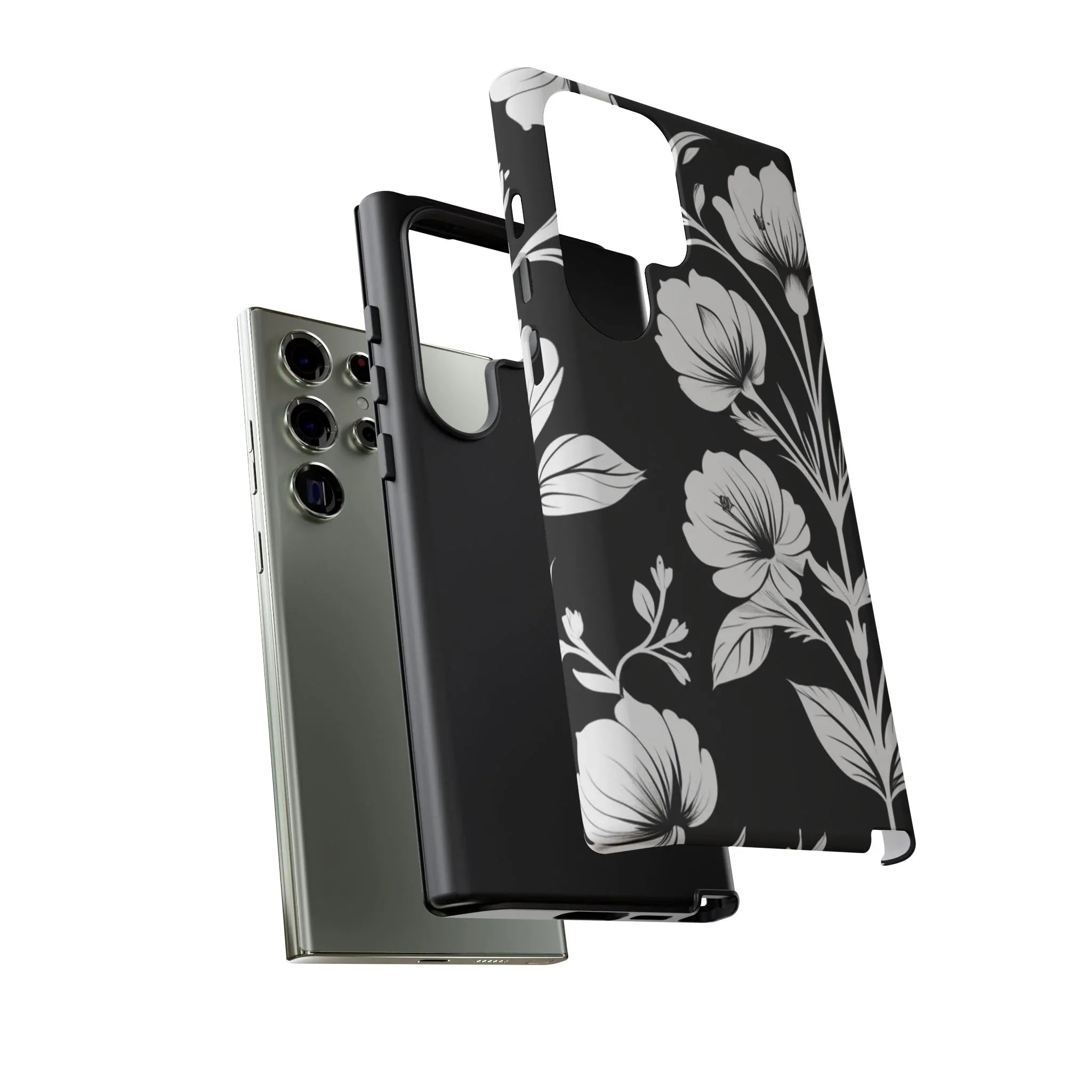 Elegant Floral Phone Case for Galaxy S20-S25 - KARARMDESIGN
