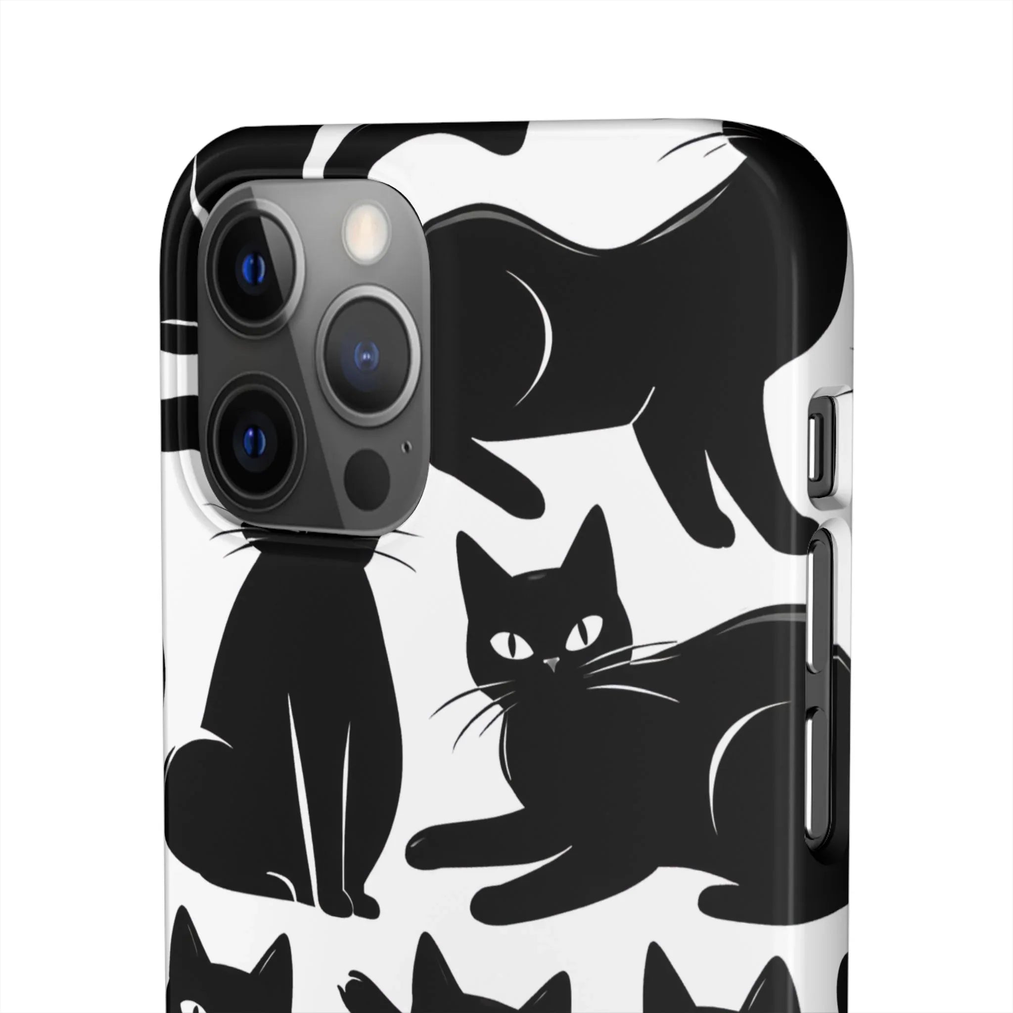 Black Cats Phone Case for iPhone 11-17 and Galaxy S20-S25 - KARARMDESIGN