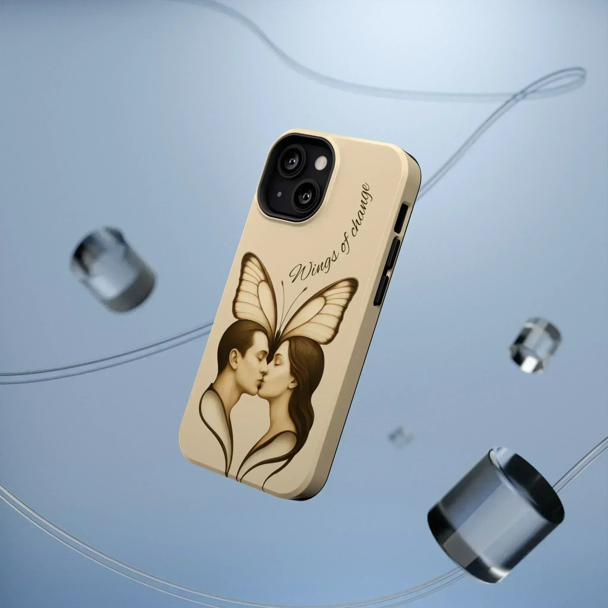Romantic Butterfly Couple Phone Case for iPhone 12-16 and Galaxy S21-S22 - KARARMDESIGN