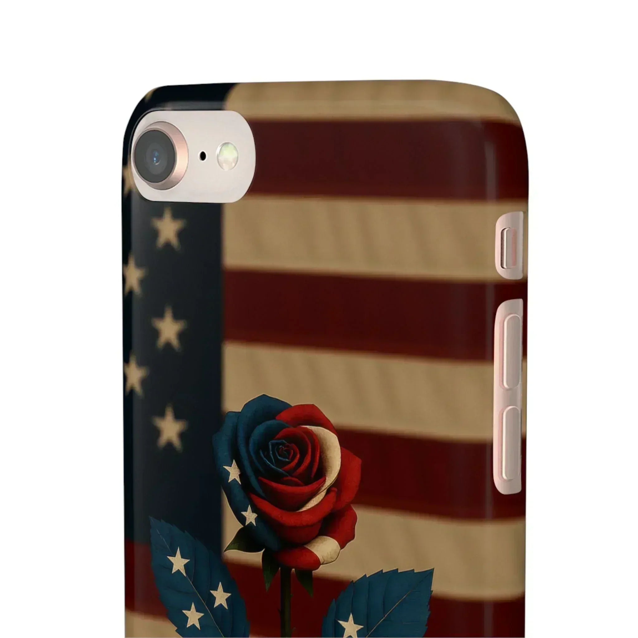 American Rose Flag Phone Case for iPhone 8-16 and Galaxy S10-S24 - KARARMDESIGN