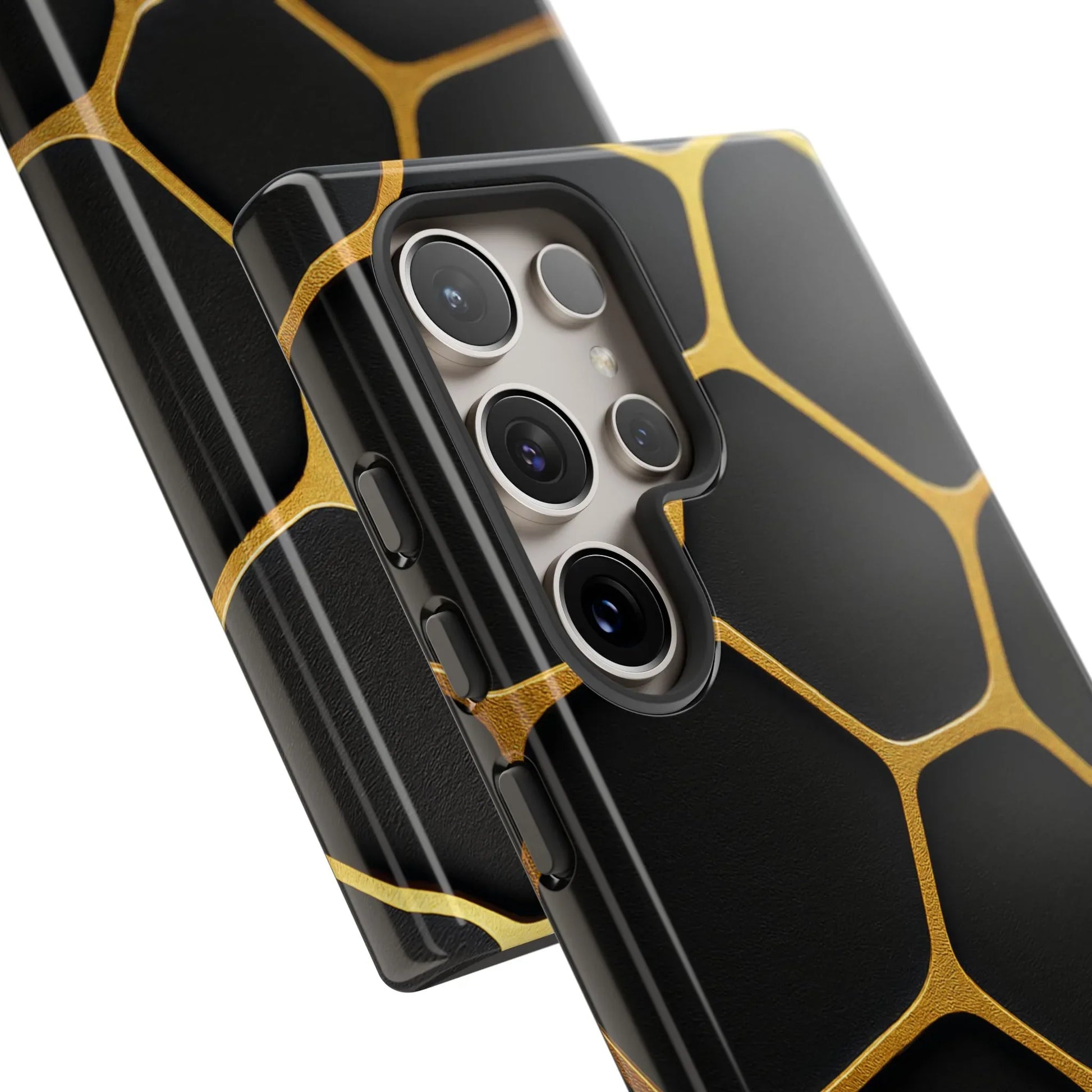 Golden Cellscape Phone Case for iPhone 8-17 and Galaxy S20-S25 - KARARMDESIGN