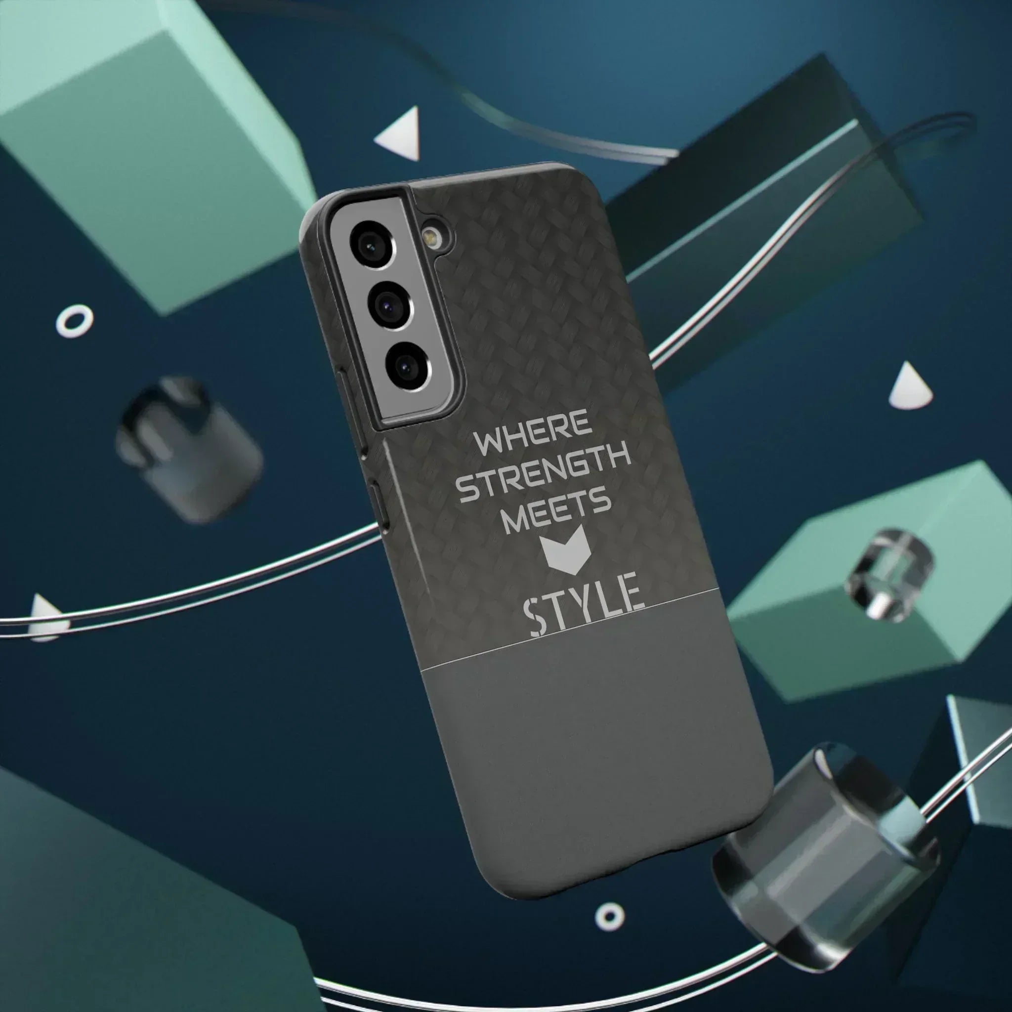 Gray Carbon Phone Case for iPhone 12-16 and Galaxy S21-S22 - KARARMDESIGN