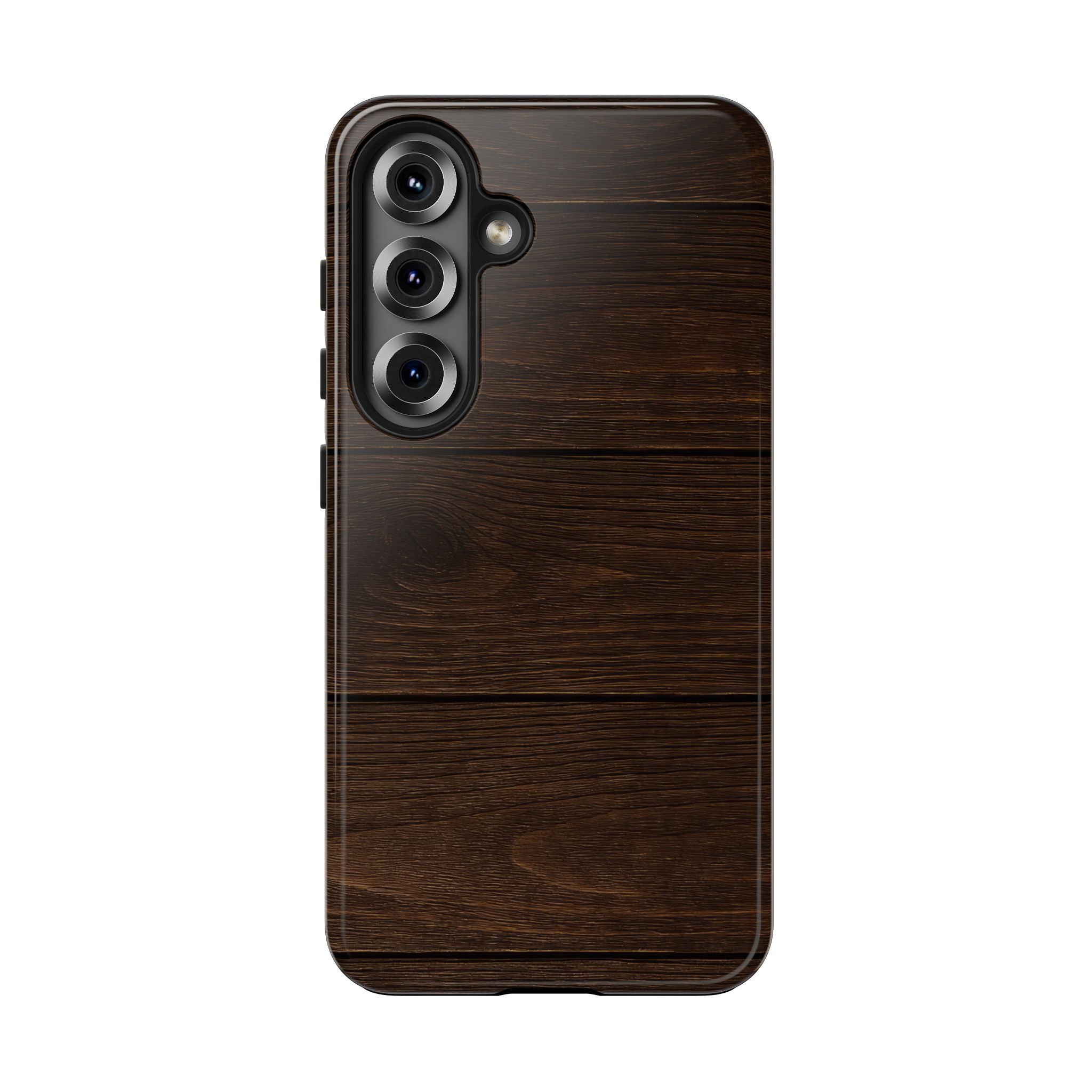 Dark Wood Grain Tough Case for iPhone & Samsung Galaxy