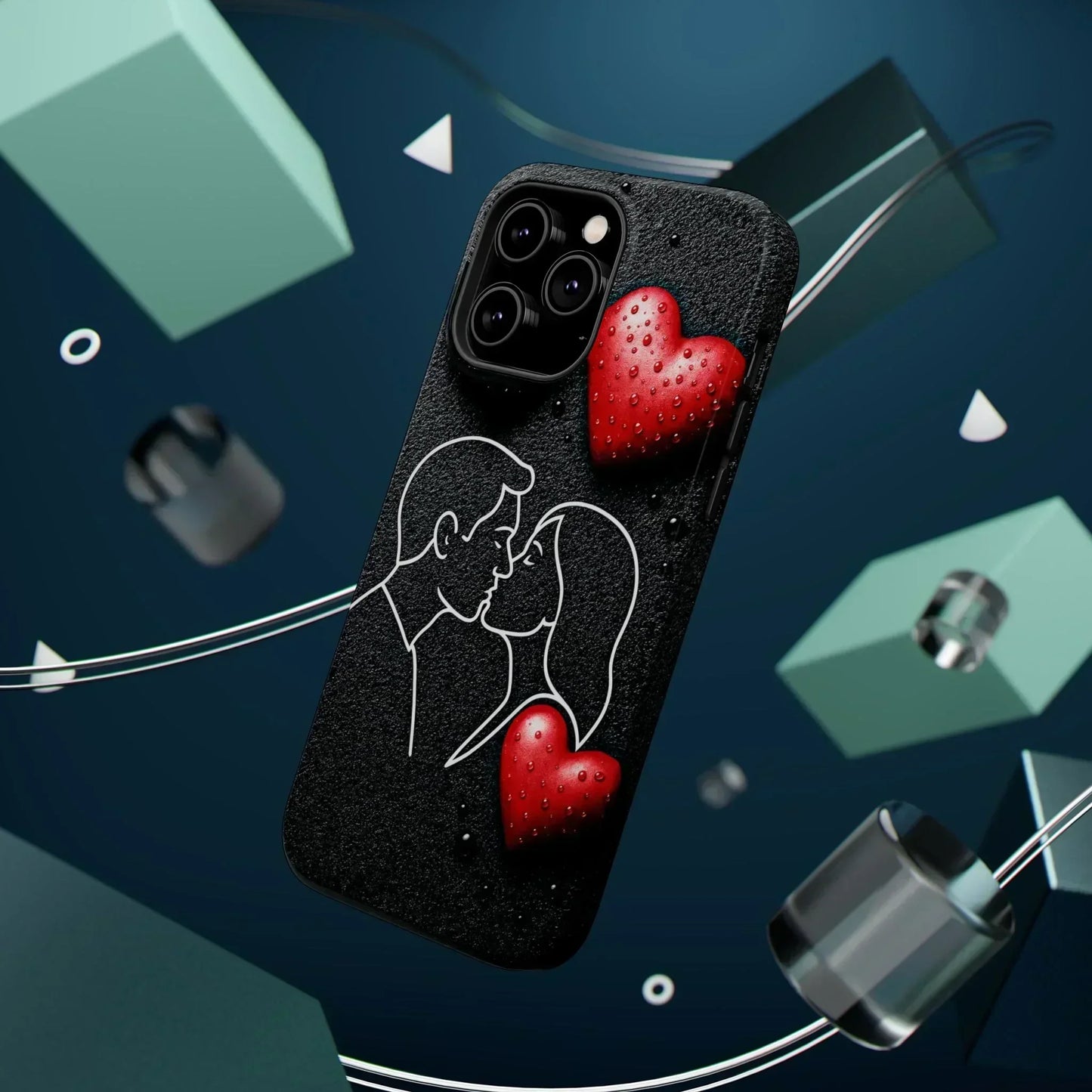 Midnight Kiss Phone Case for iPhone 13-16 Models - KarArmDesign