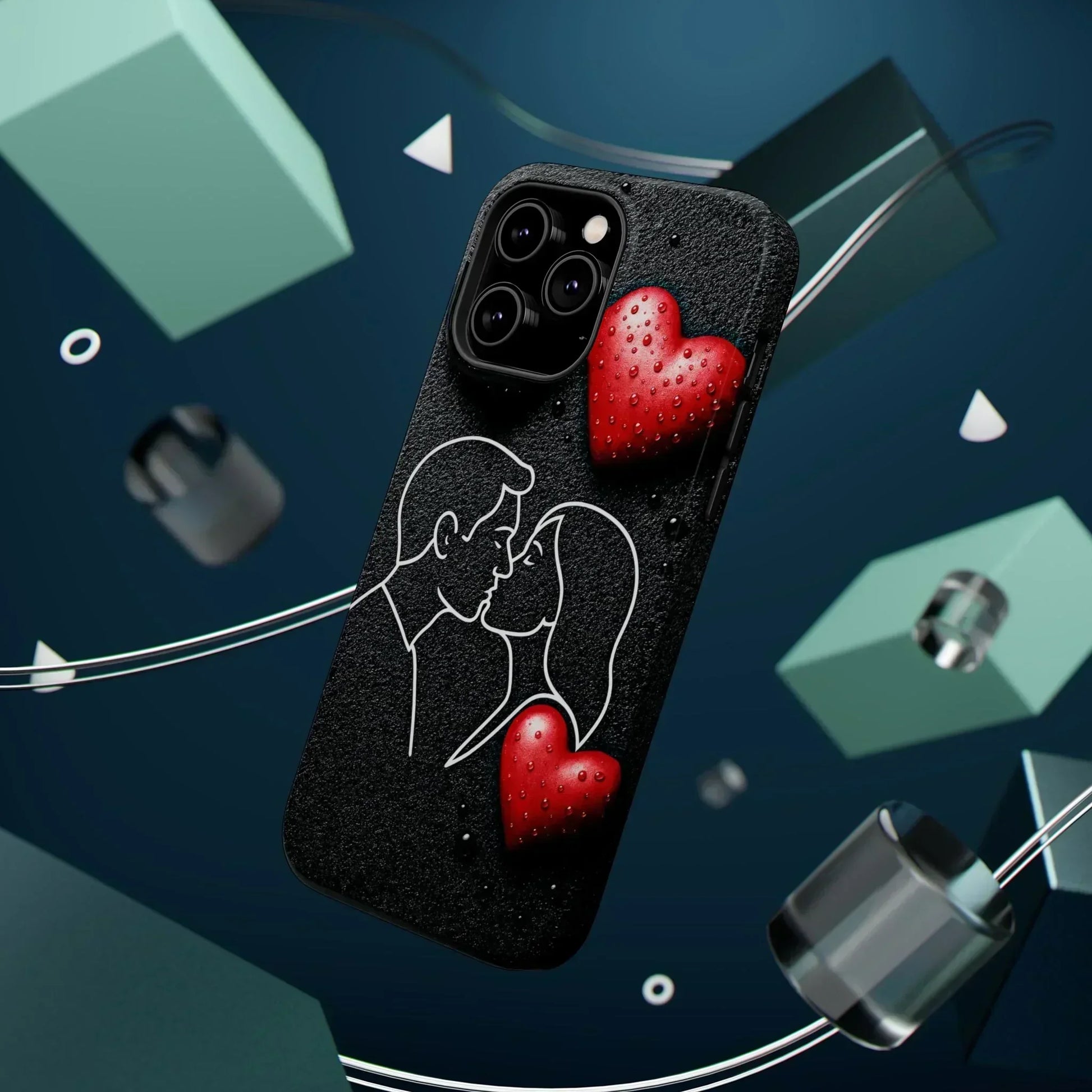 Midnight Kiss Phone Case for iPhone 13-16 Models - KarArmDesign
