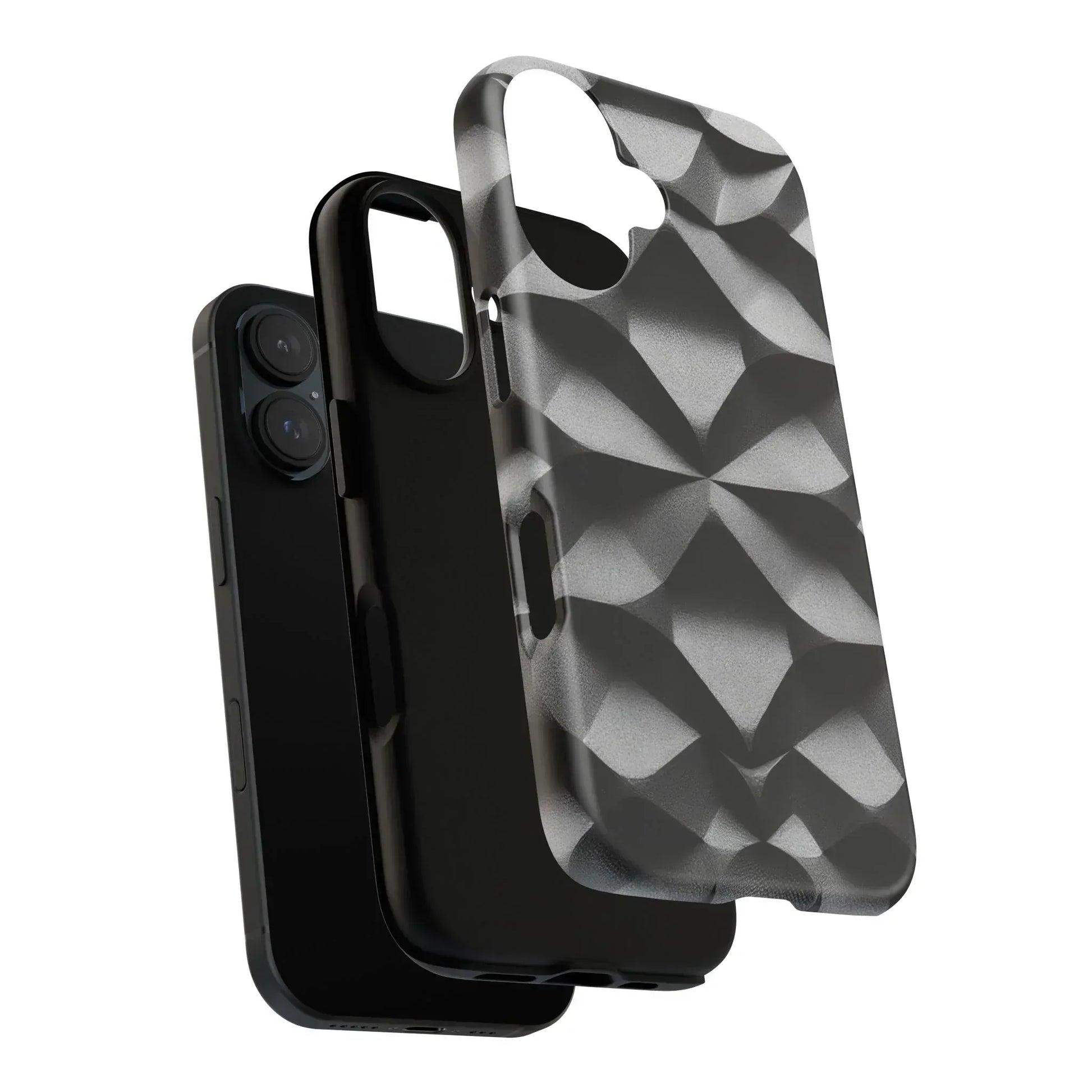 3D Geometric Phone Case for iPhone 8–17 - KARARMDESIGN