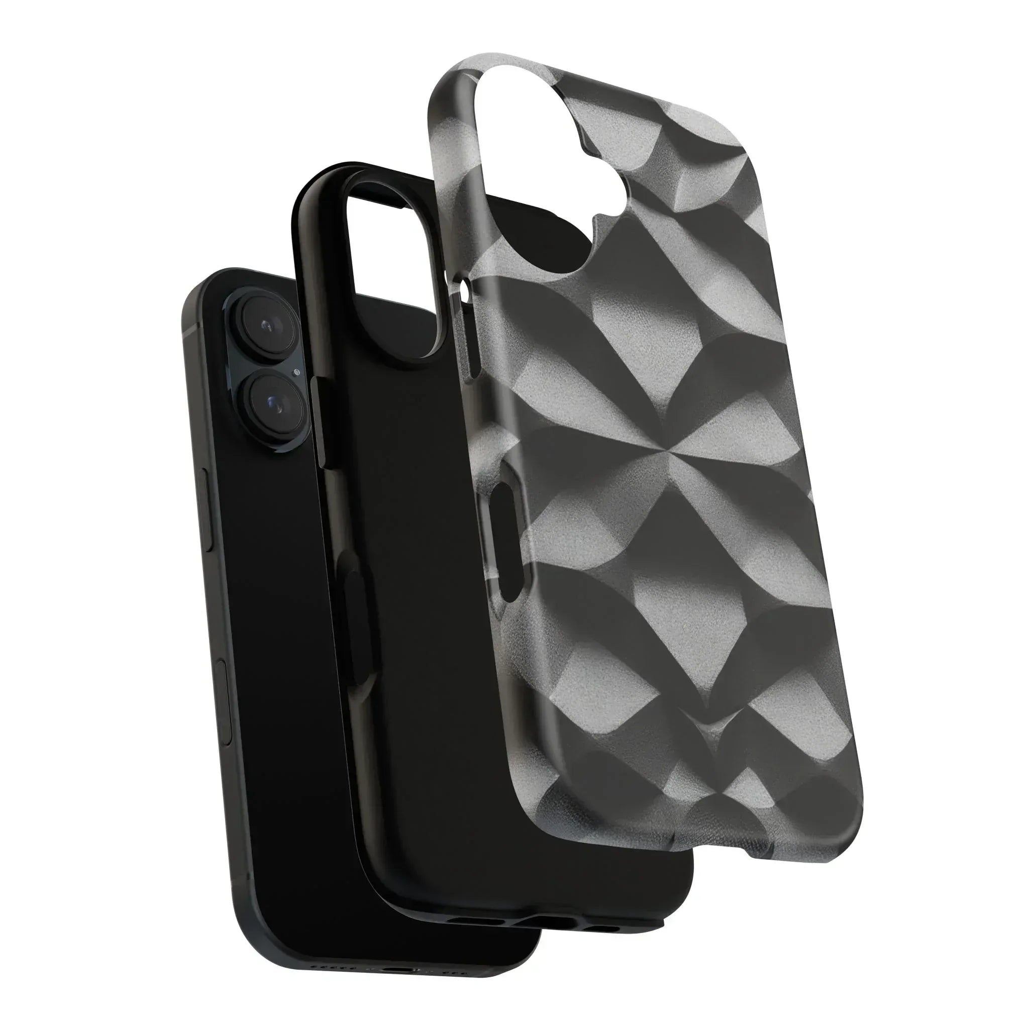 3D Geometric Phone Case for iPhone 8–17 - KARARMDESIGN