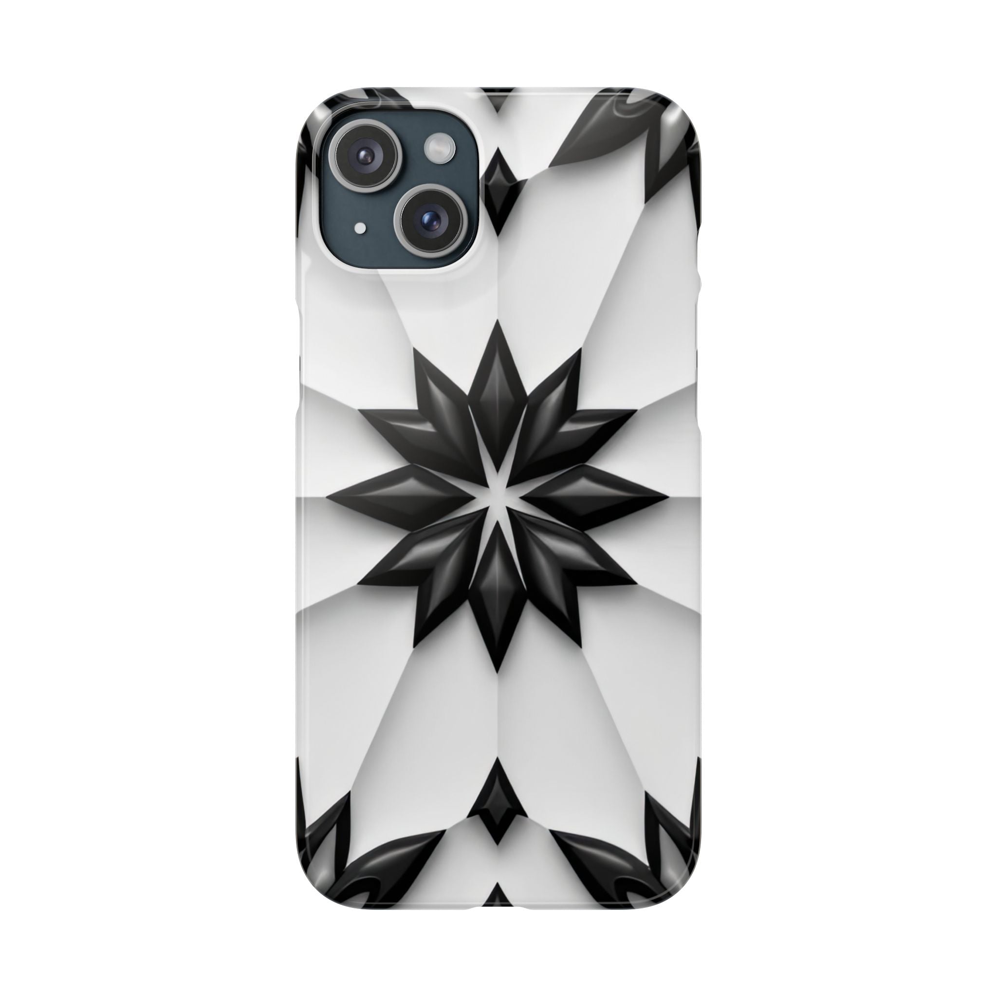 Black & White Geometric Snap Case for iPhone & Samsung Galaxy