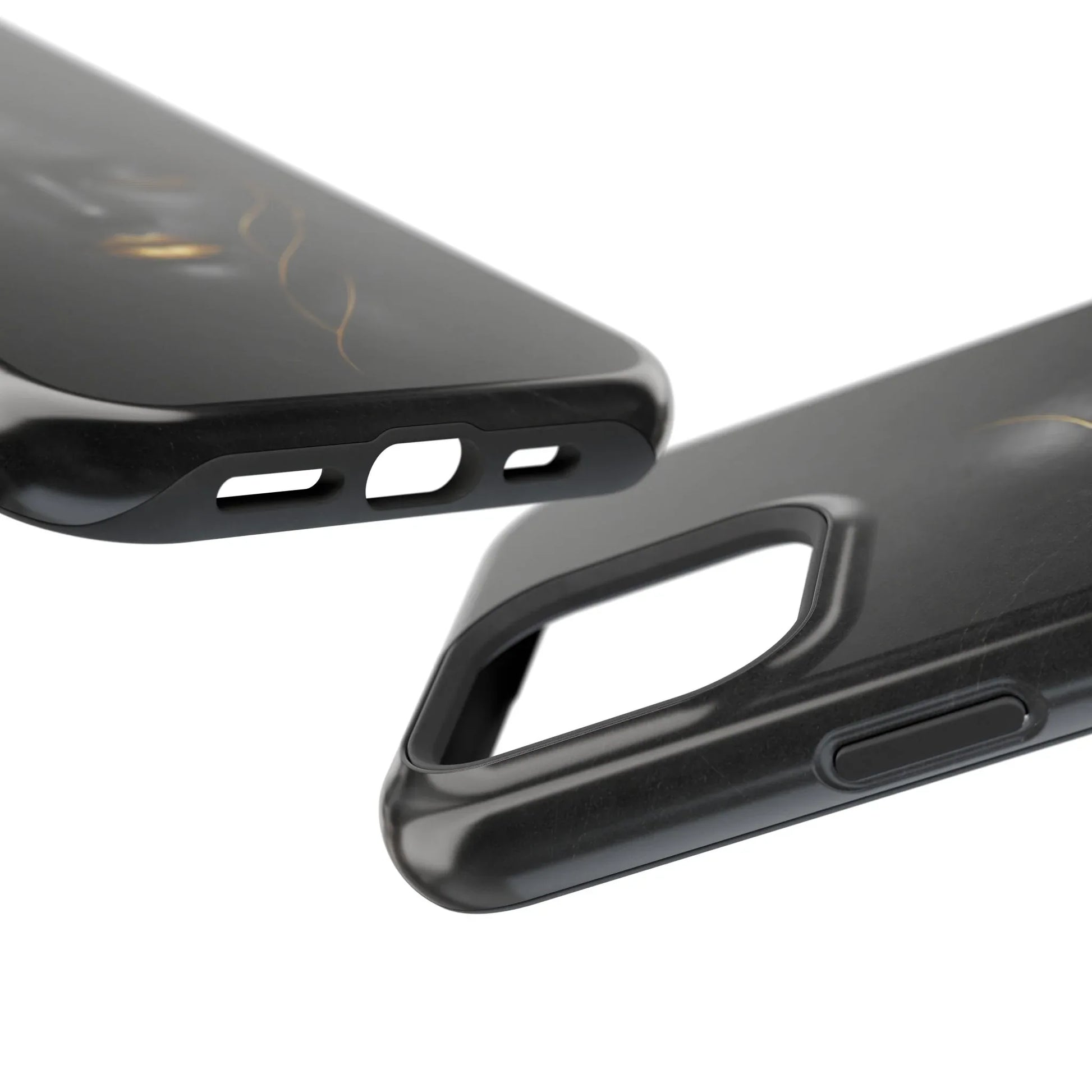 Black Gold Face Phone Case for iPhone 13-17 - KARARMDESIGN
