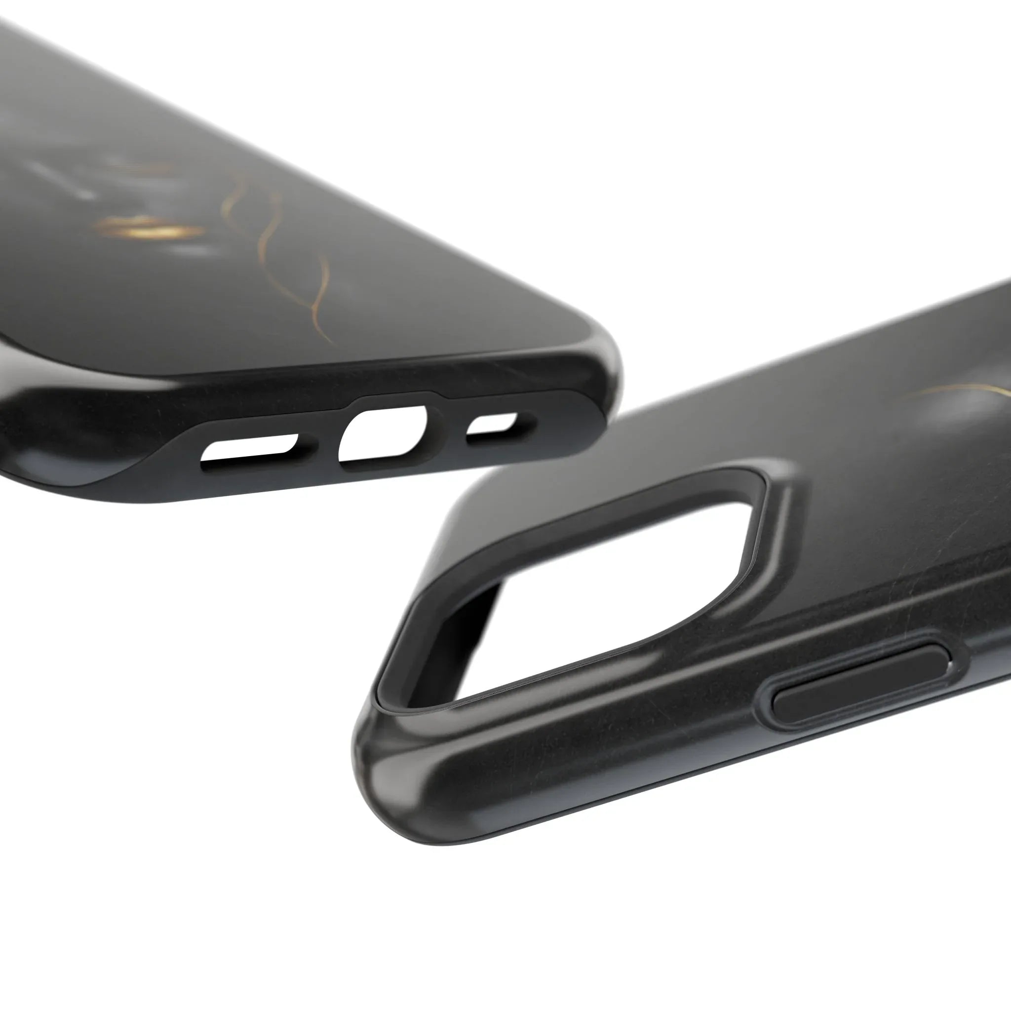 Black Gold Face Phone Case for iPhone 13-17 - KARARMDESIGN