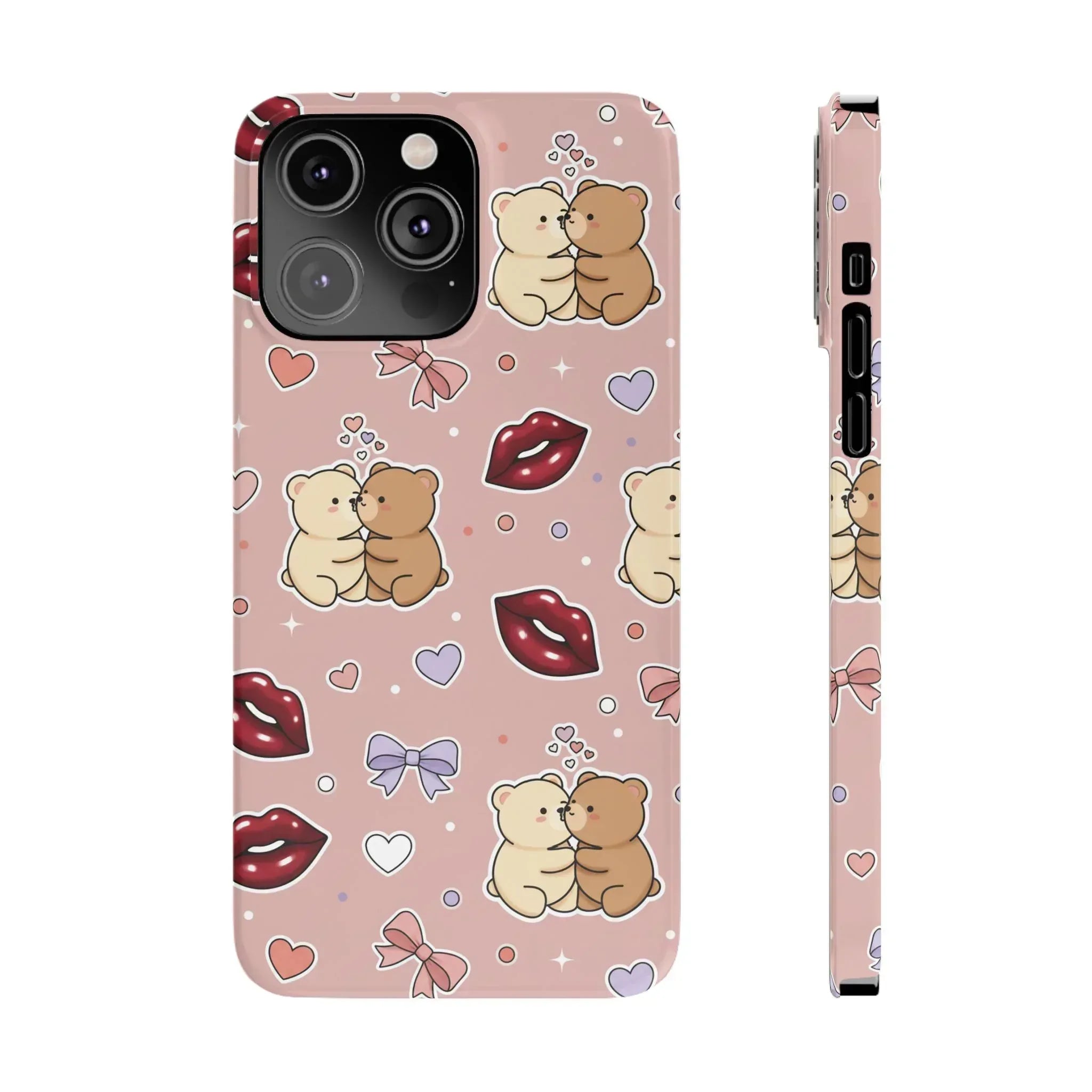 Bear Hug Bliss Phone Case for iPhone 11-17 - KARARMDESIGN