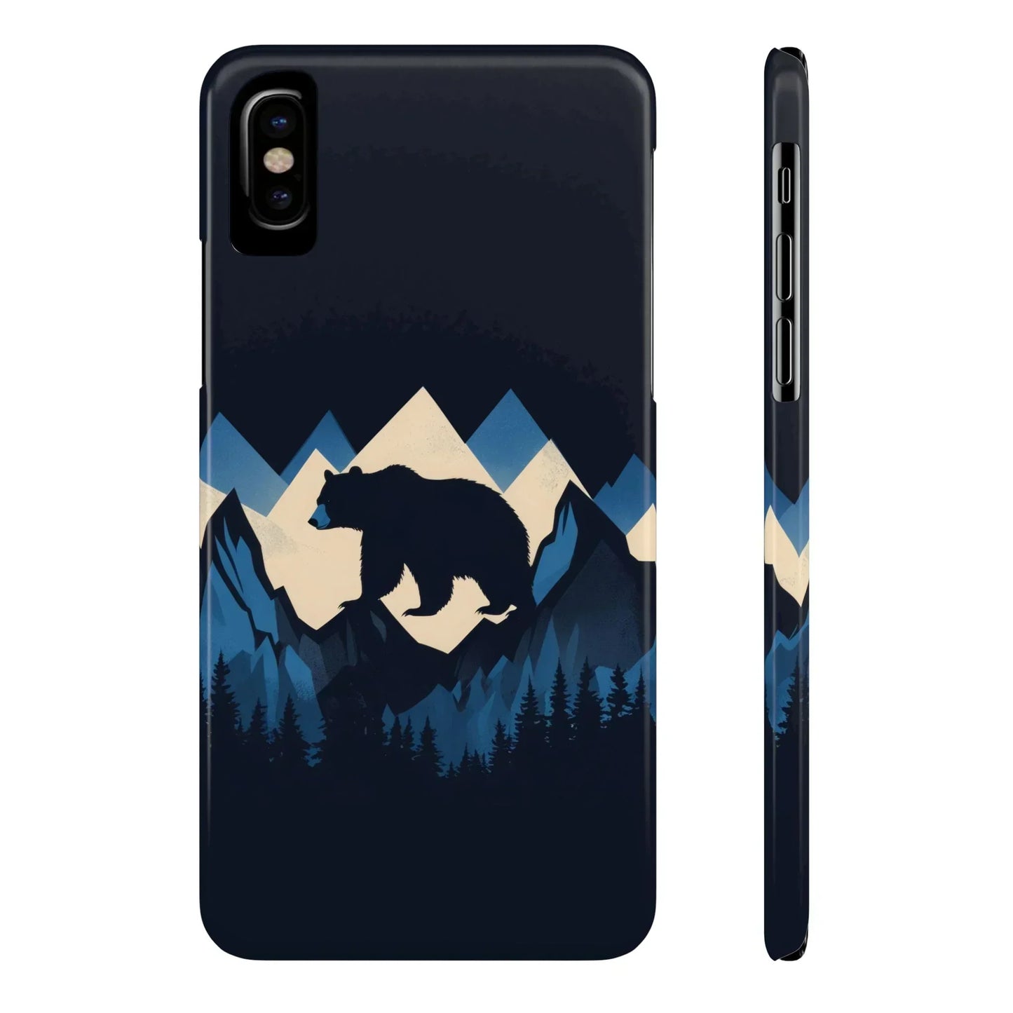 Wild Bear in the Peaks – Mountain Adventure Slim Phone Case for iPhone 7-16 Models - KarArmDesign