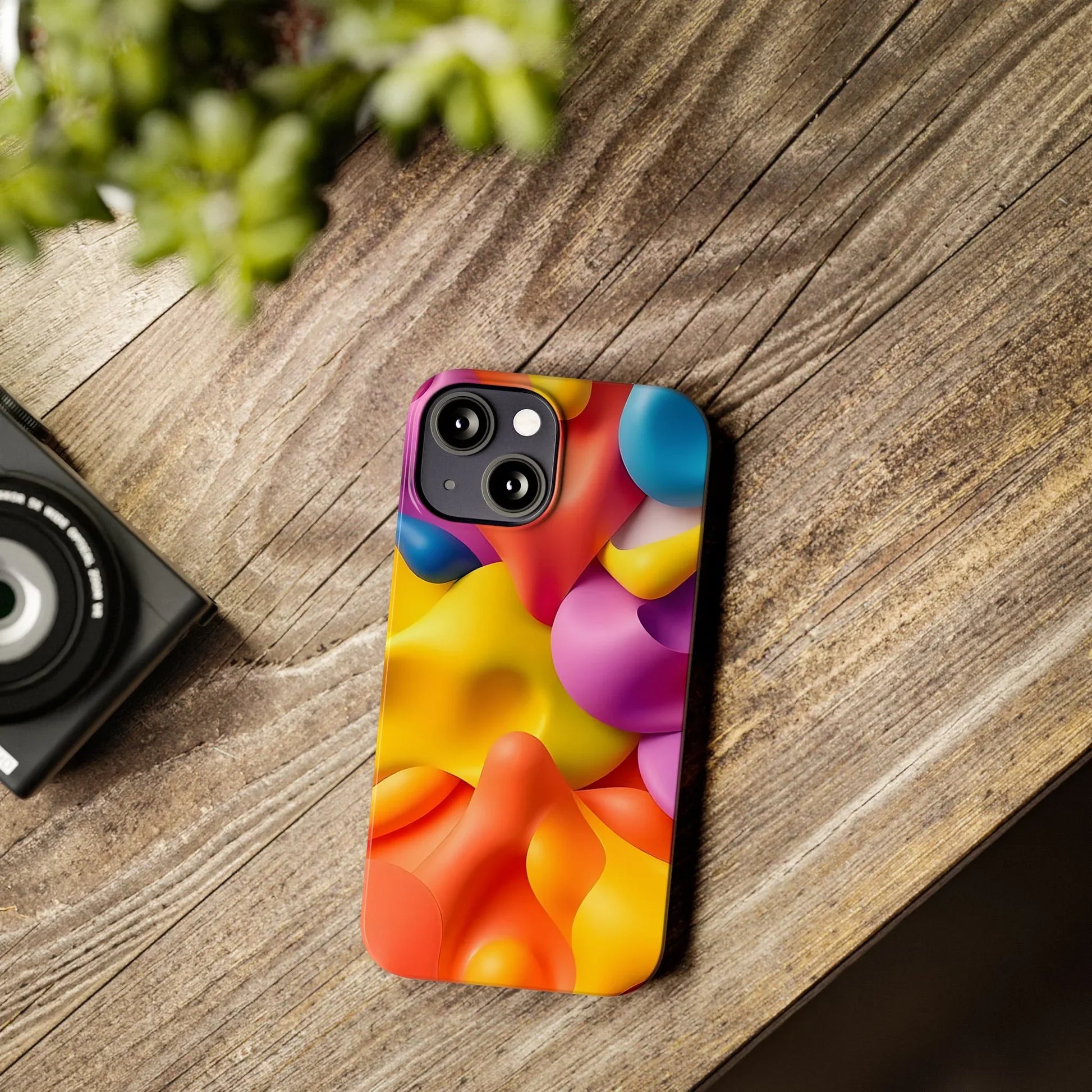 Vibrant Abstract Color Phone Case for iPhone 11-16 - KARARMDESIGN
