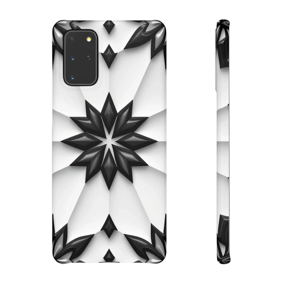 Black and White Geometric Phone Case for iPhone and Galaxy - KARARMDESIGN