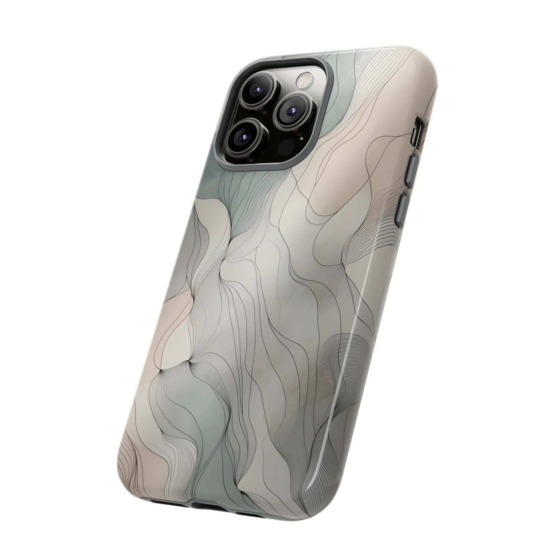 Pastel Wave Phone Case – Minimalist Design for iPhone & Pixel - KARARMDESIGN