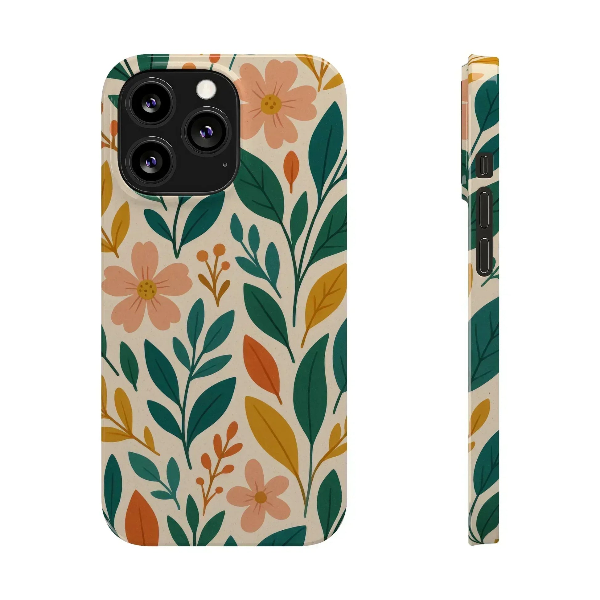 Floral Harmony Phone Case for iPhone 11-16 - KARARMDESIGN