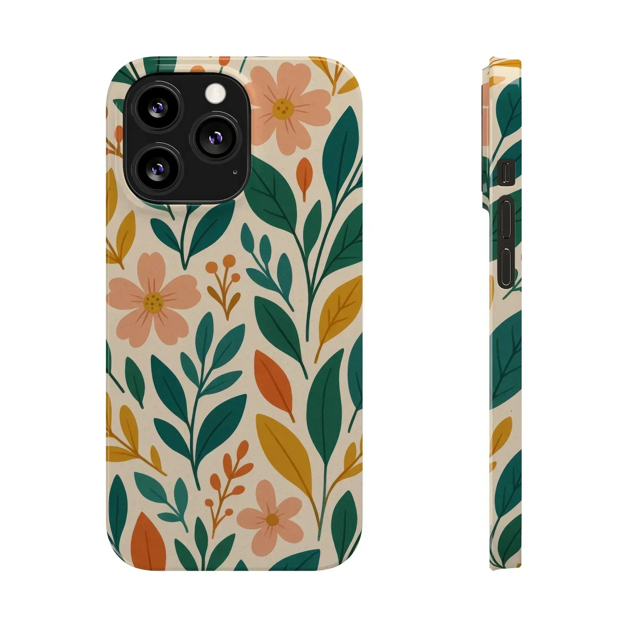 Floral Harmony Phone Case for iPhone 11-16 - KARARMDESIGN