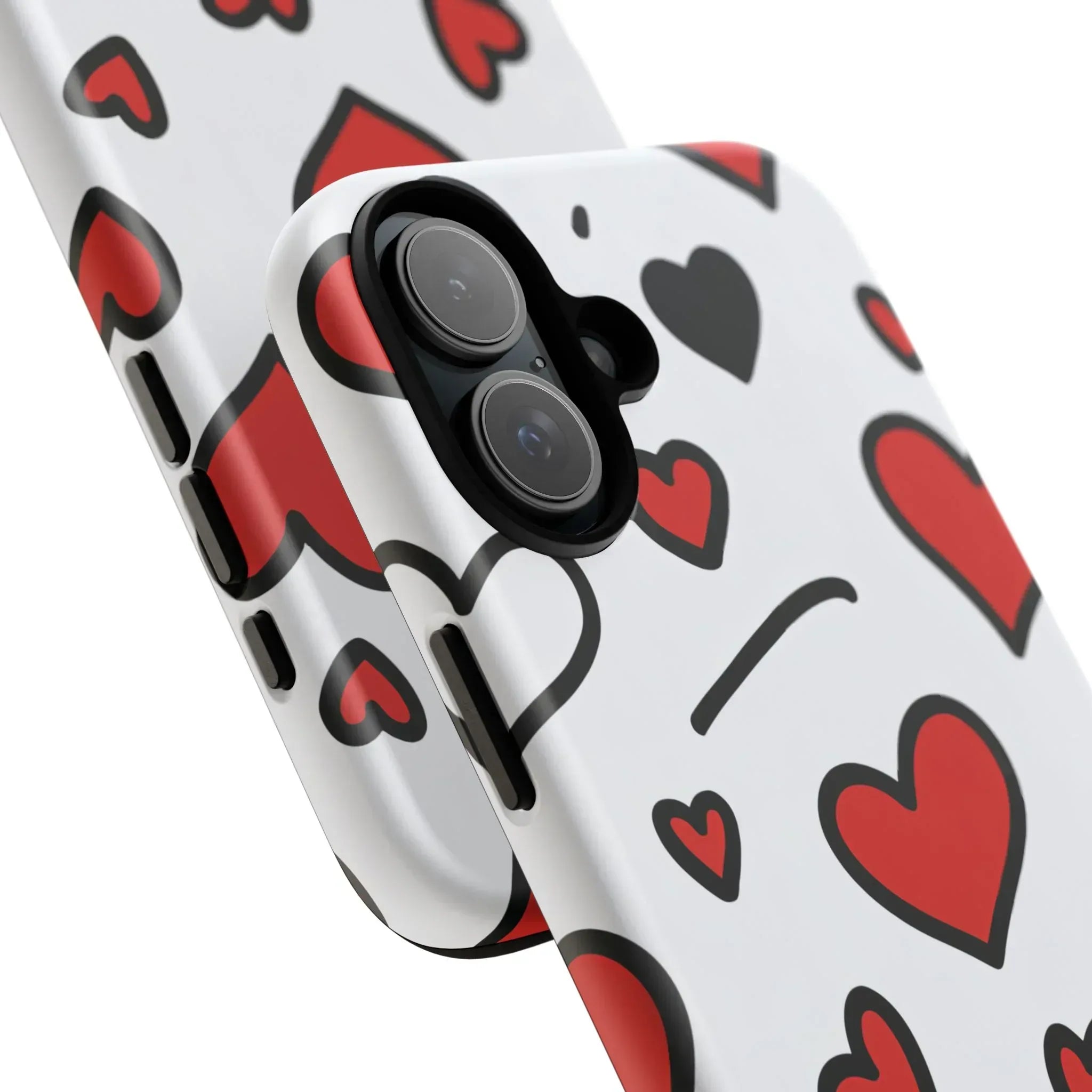Scattered Hearts Phone Case for iPhone 11-17 and Galaxy S10-S25 - KARARMDESIGN