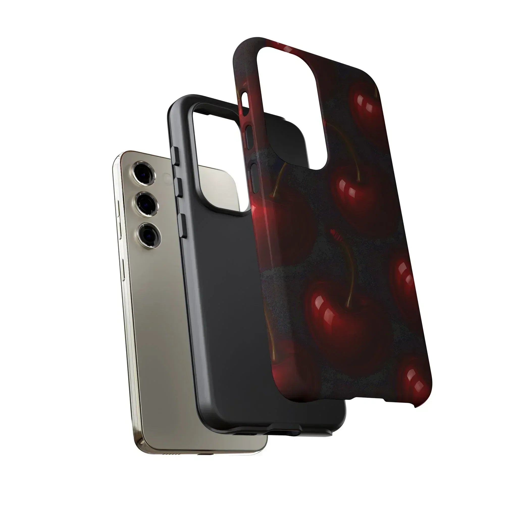 Cherry Phone Case for iPhone X-16 and Galaxy S20-S25 - KARARMDESIGN
