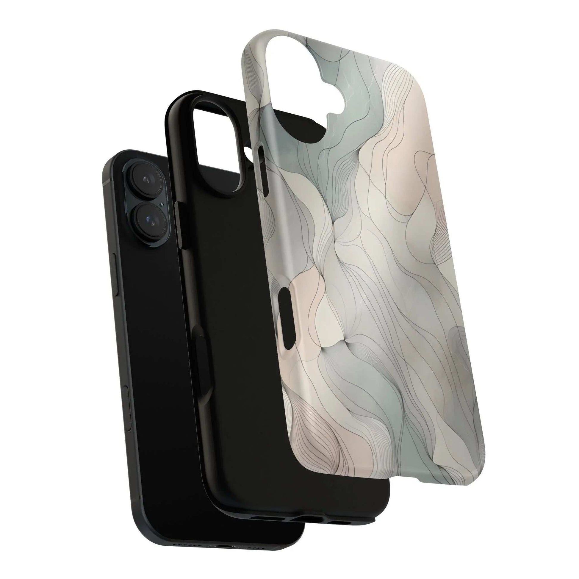 Pastel Wave Phone Case – Minimalist Design for iPhone & Pixel - KARARMDESIGN