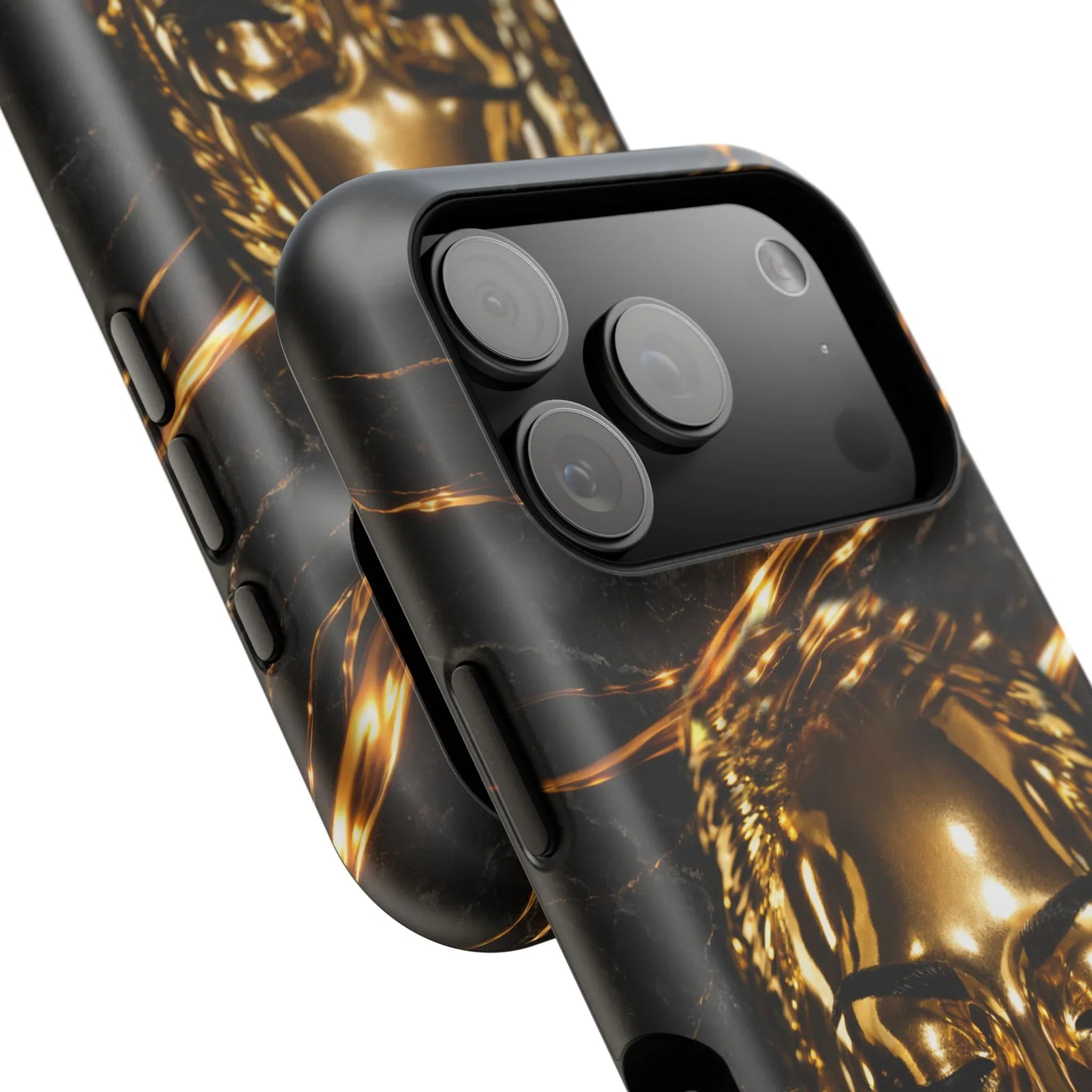 Luxury Gold Portrait Phone Case for iPhone 11-17 and Galaxy S21-S25 - KARARMDESIGN