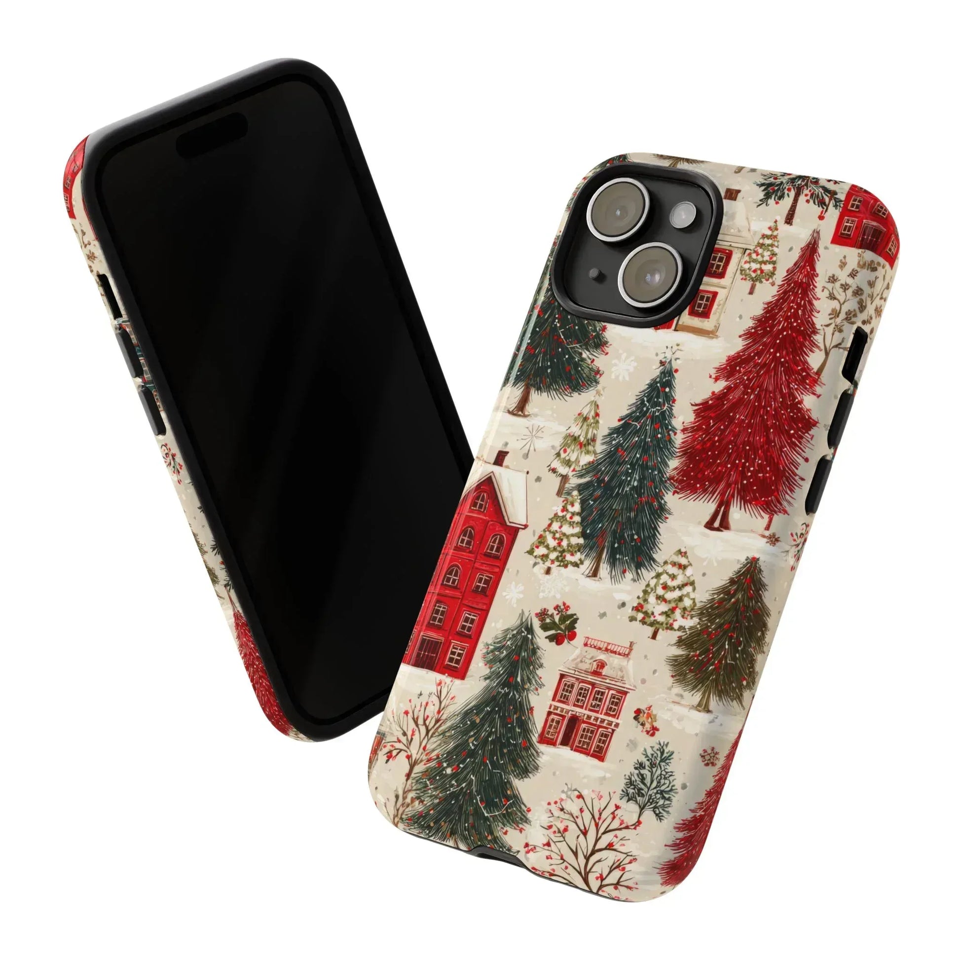 Cozy Winter Village Phone Case for iPhone 11-17 and Galaxy S10-S25 - KARARMDESIGN