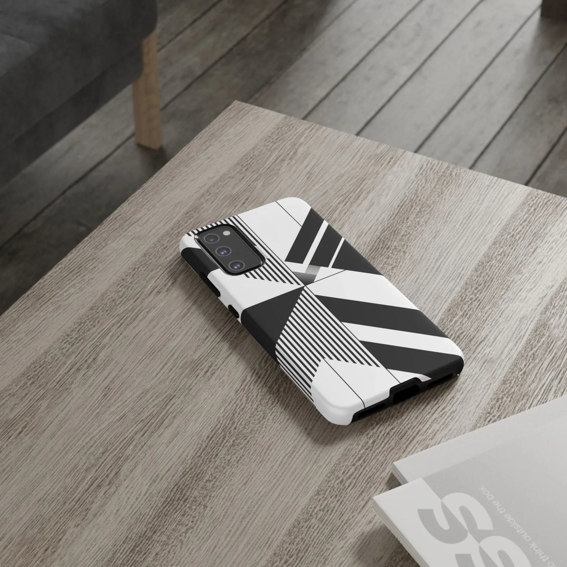 Monochrome Tough Phone Case for iPhone 11-16 and Galaxy S20–S25 - KARARMDESIGN