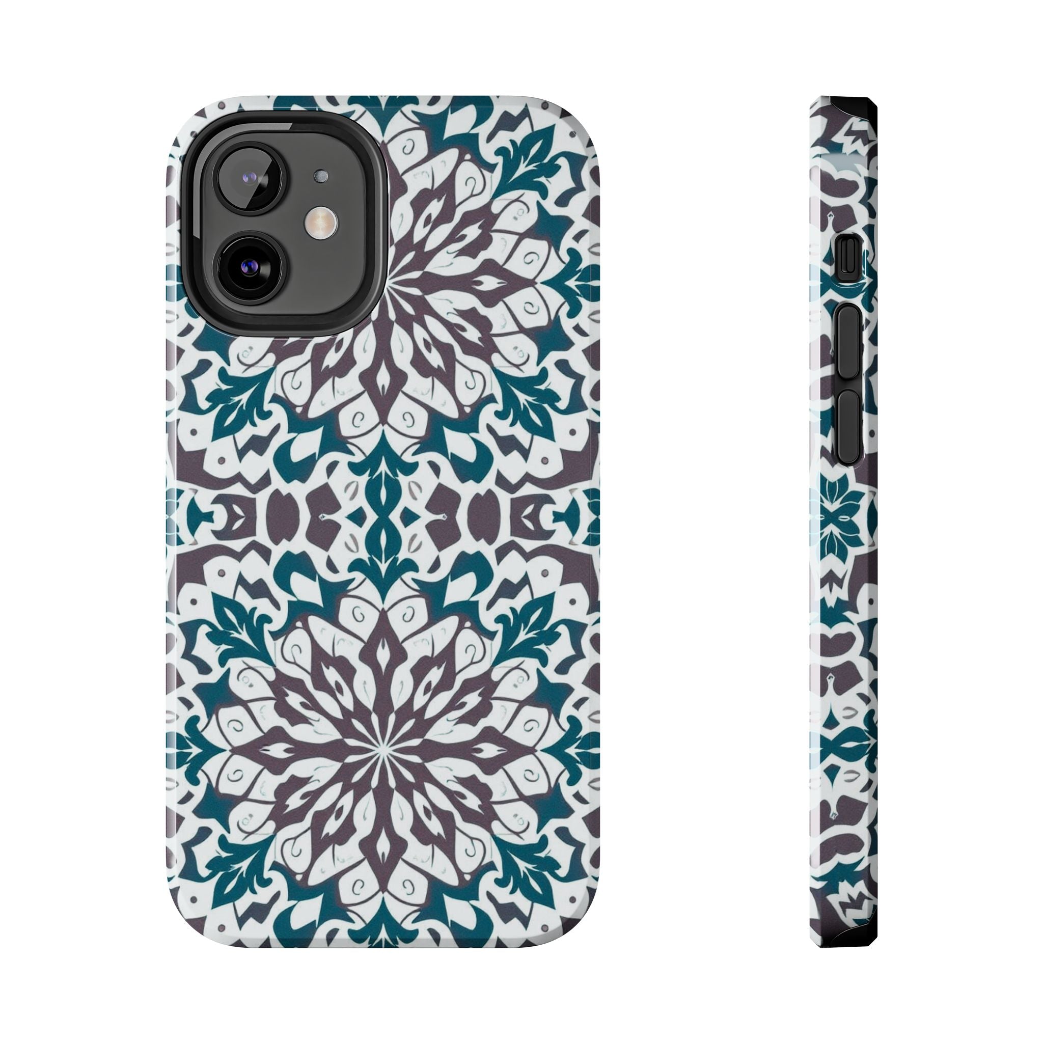 Symmetrical Mandala Phone Case for iPhone 11-17 and Galaxy S21-S25