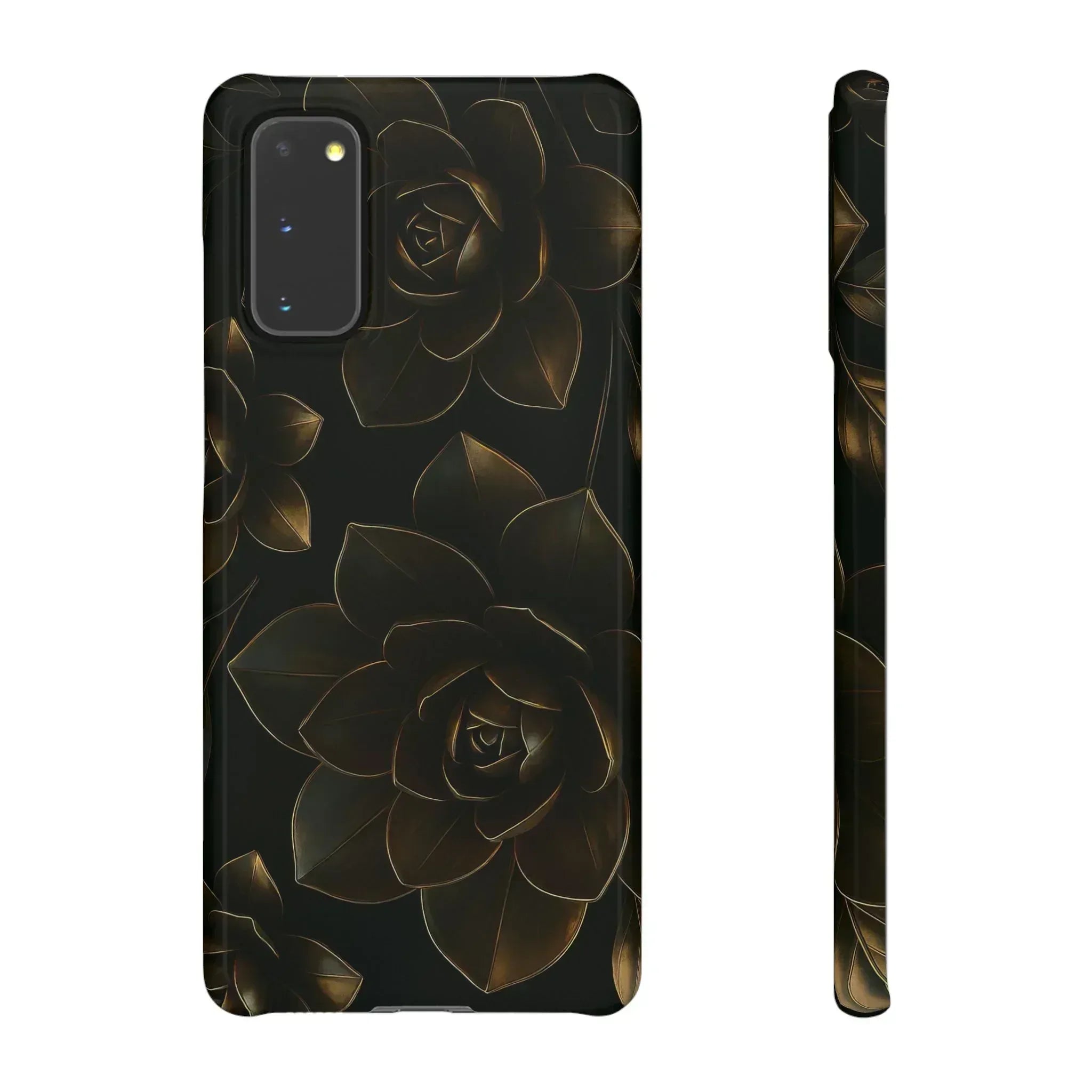 Metal Flower Phone Case for iPhone 8-16 and Galaxy S20-S24 - KARARMDESIGN