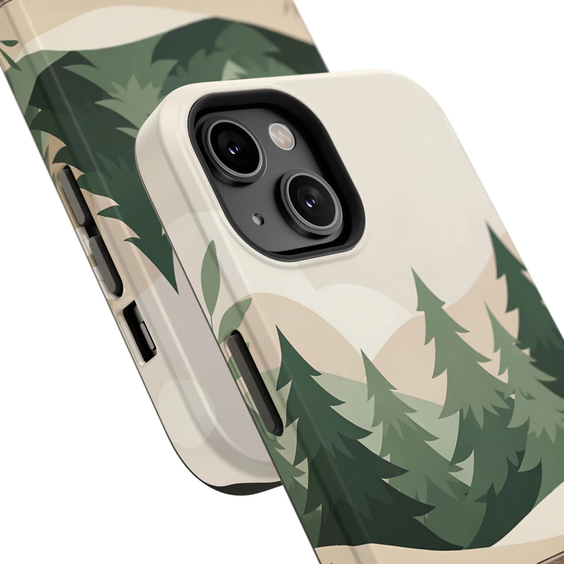 Forest Leather Phone Case for iPhone 11-17 and Galaxy S21-S25 - KARARMDESIGN