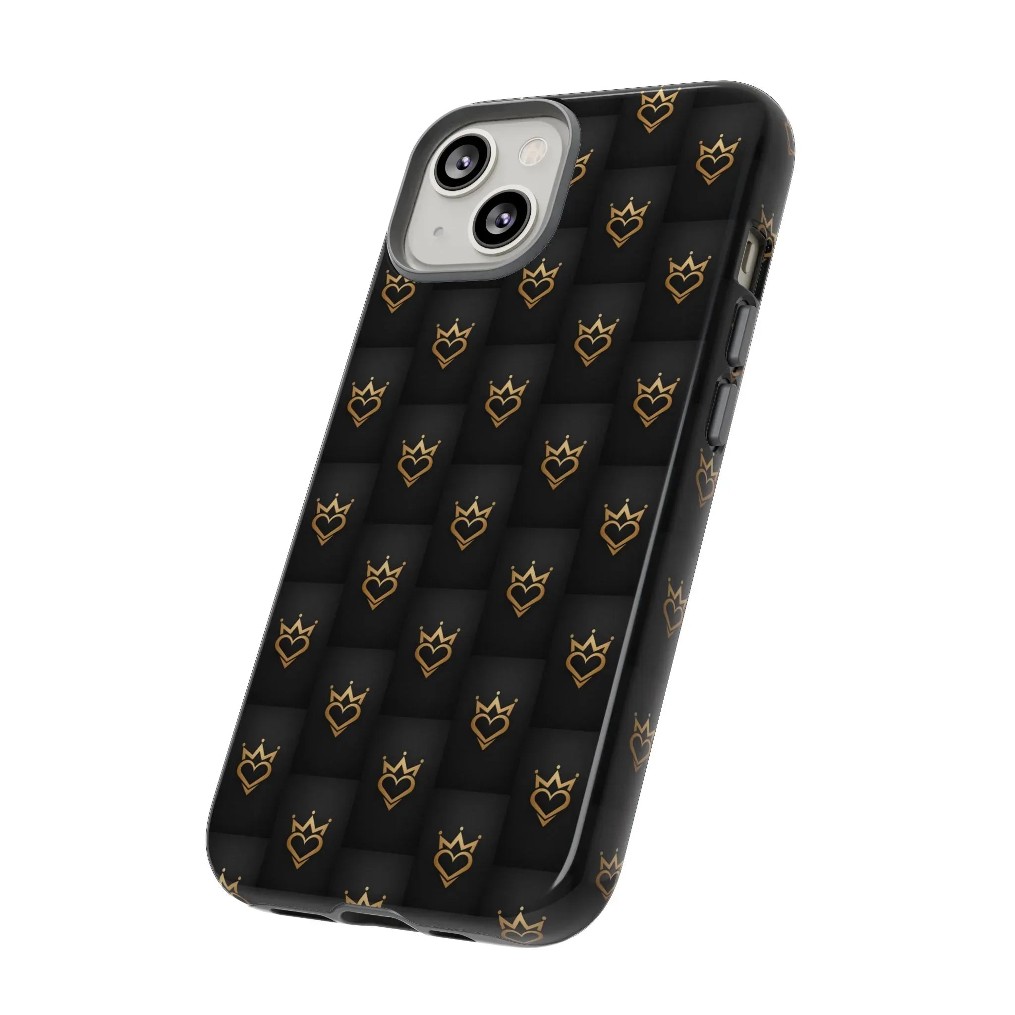Crowned Heart Doodle Phone Case for iPhone 11-17 & Galaxy S10-S25 - KARARMDESIGN