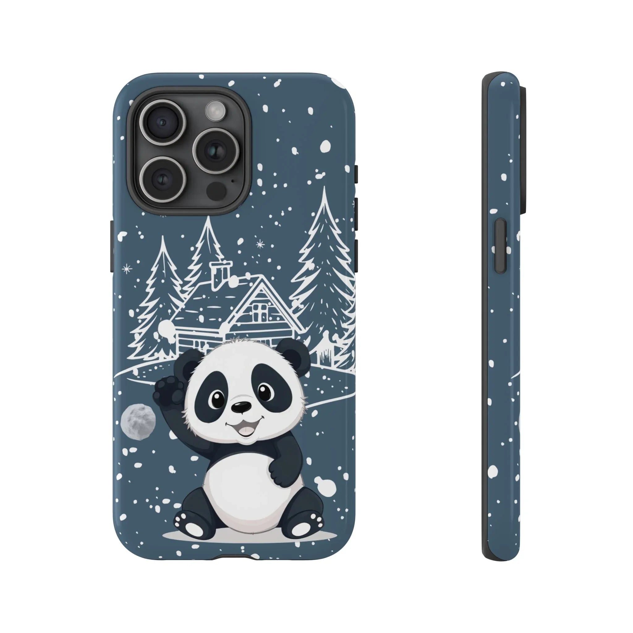 Cute Panda in a Winter Wonderland Phone Case for iPhone 8-17 - KARARMDESIGN