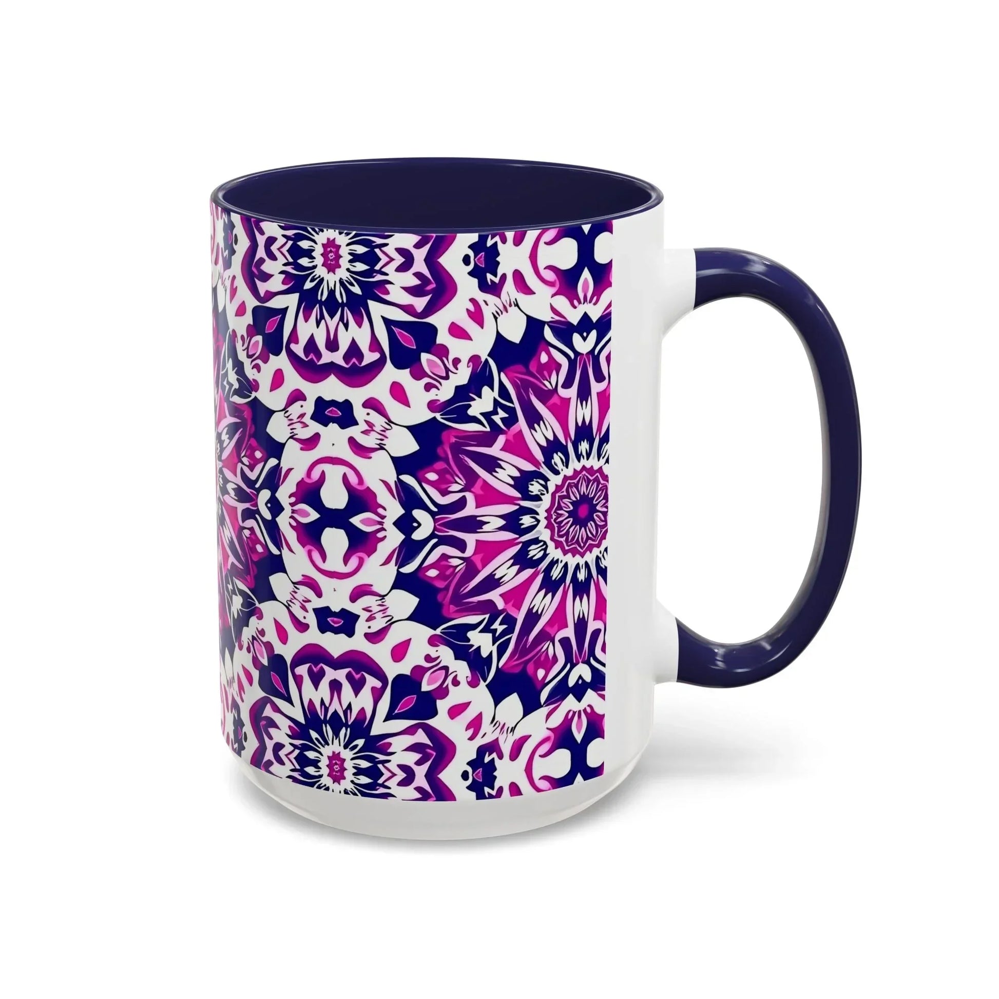 Vibrant Mandala Burst Ceramic Coffee Mug -11 & 15oz - KarArmDesign