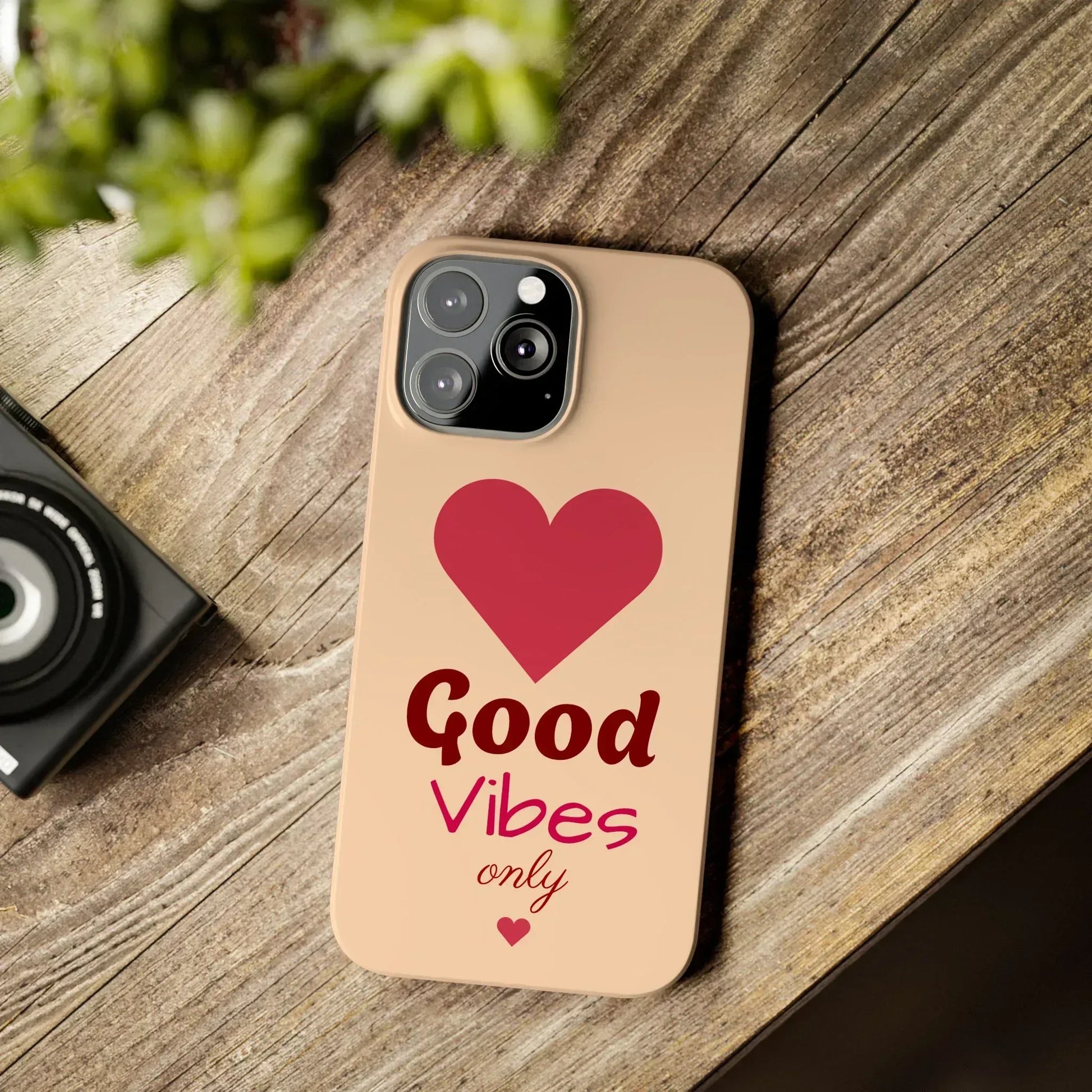 Good Vibes Only Slim Phone Case for iPhone 11-16 - KARARMDESIGN