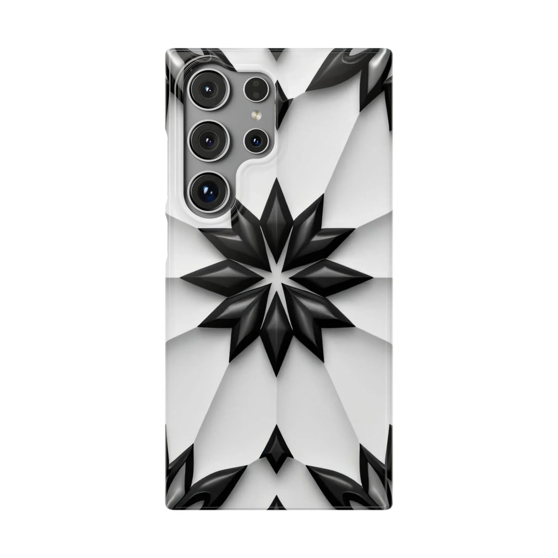 Black and White Geometric Phone Case for iPhone and Galaxy - KARARMDESIGN
