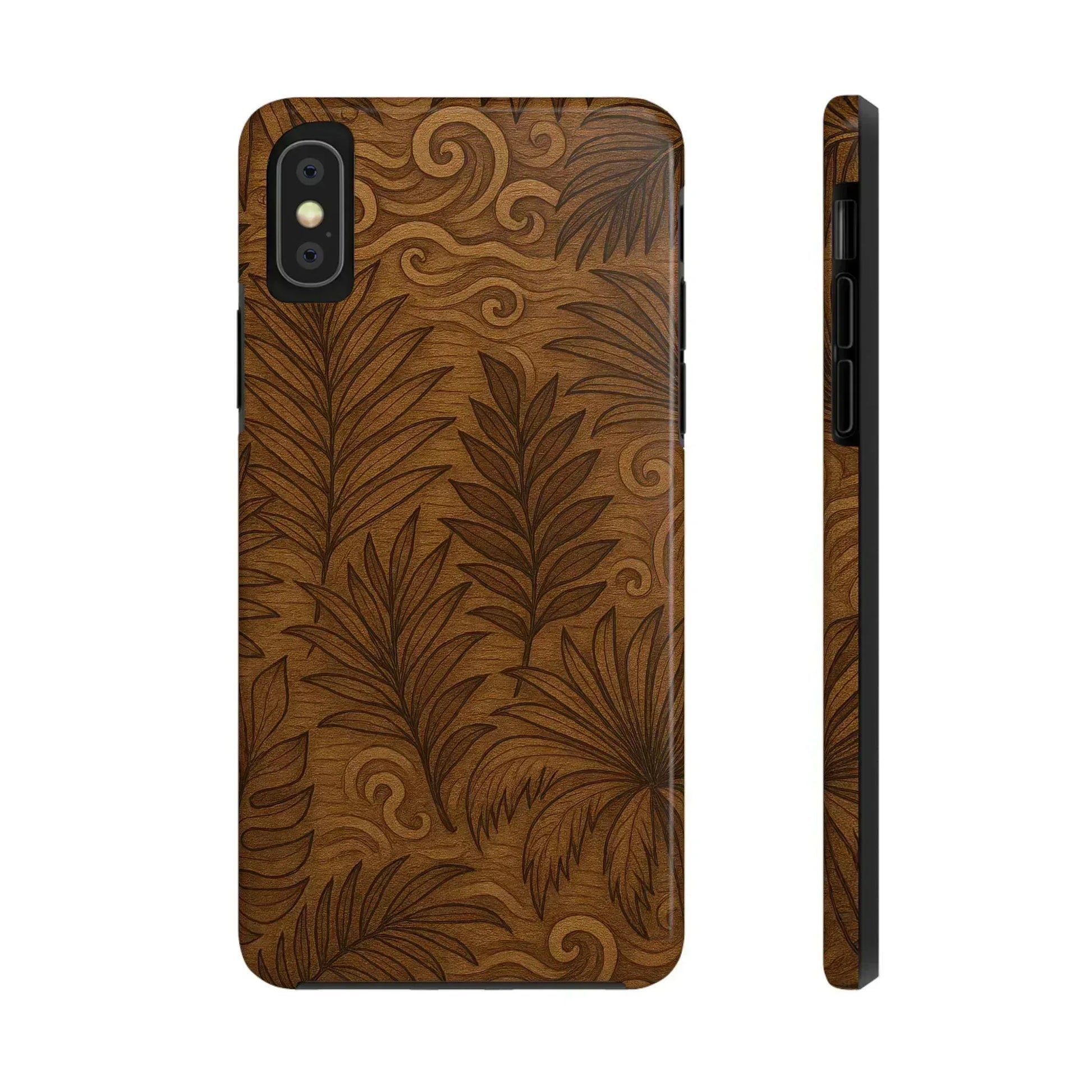 Wood Leaf Armor Phone Case for iPhone and Galaxy - KARARMDESIGN