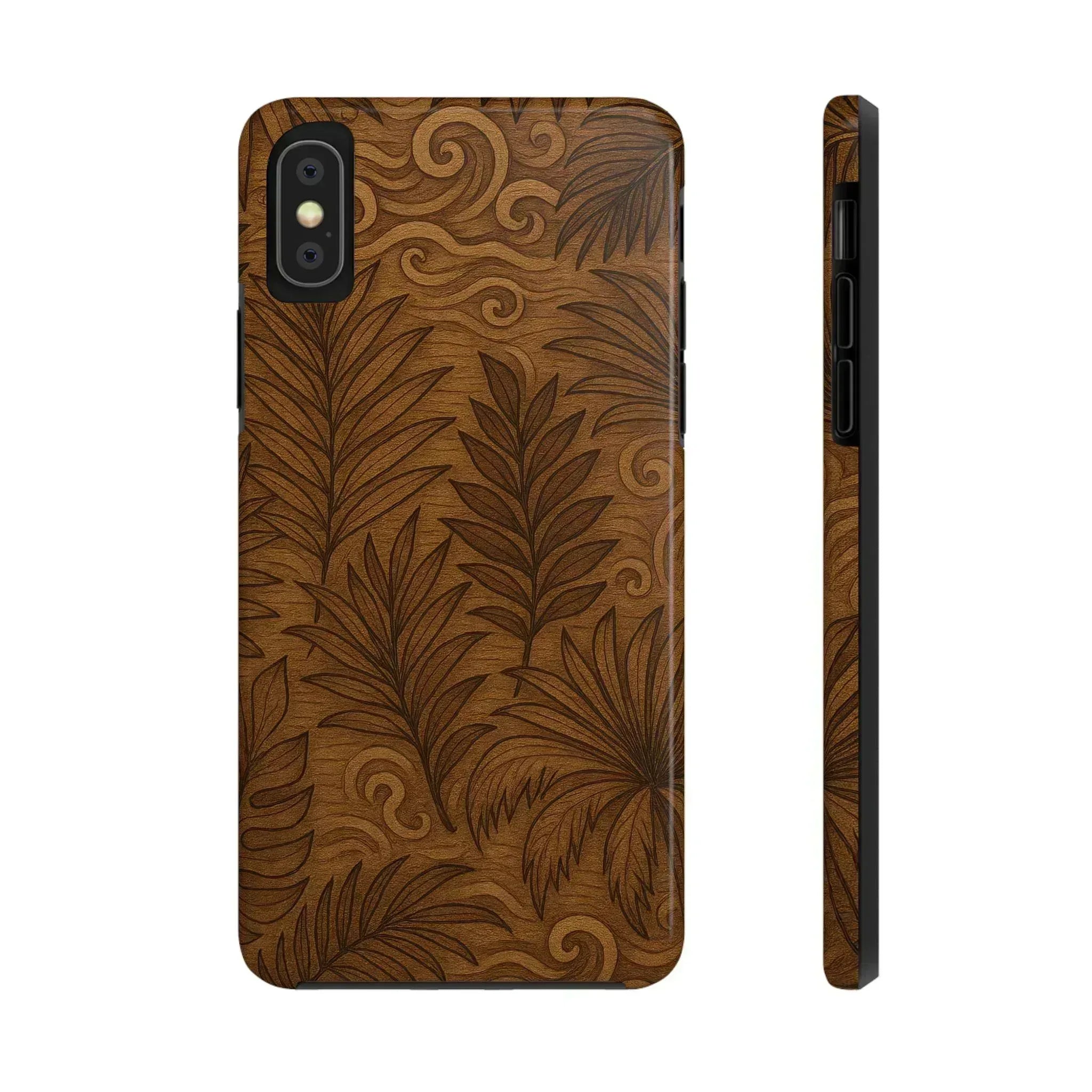 Wood Leaf Armor Phone Case for iPhone and Galaxy - KARARMDESIGN
