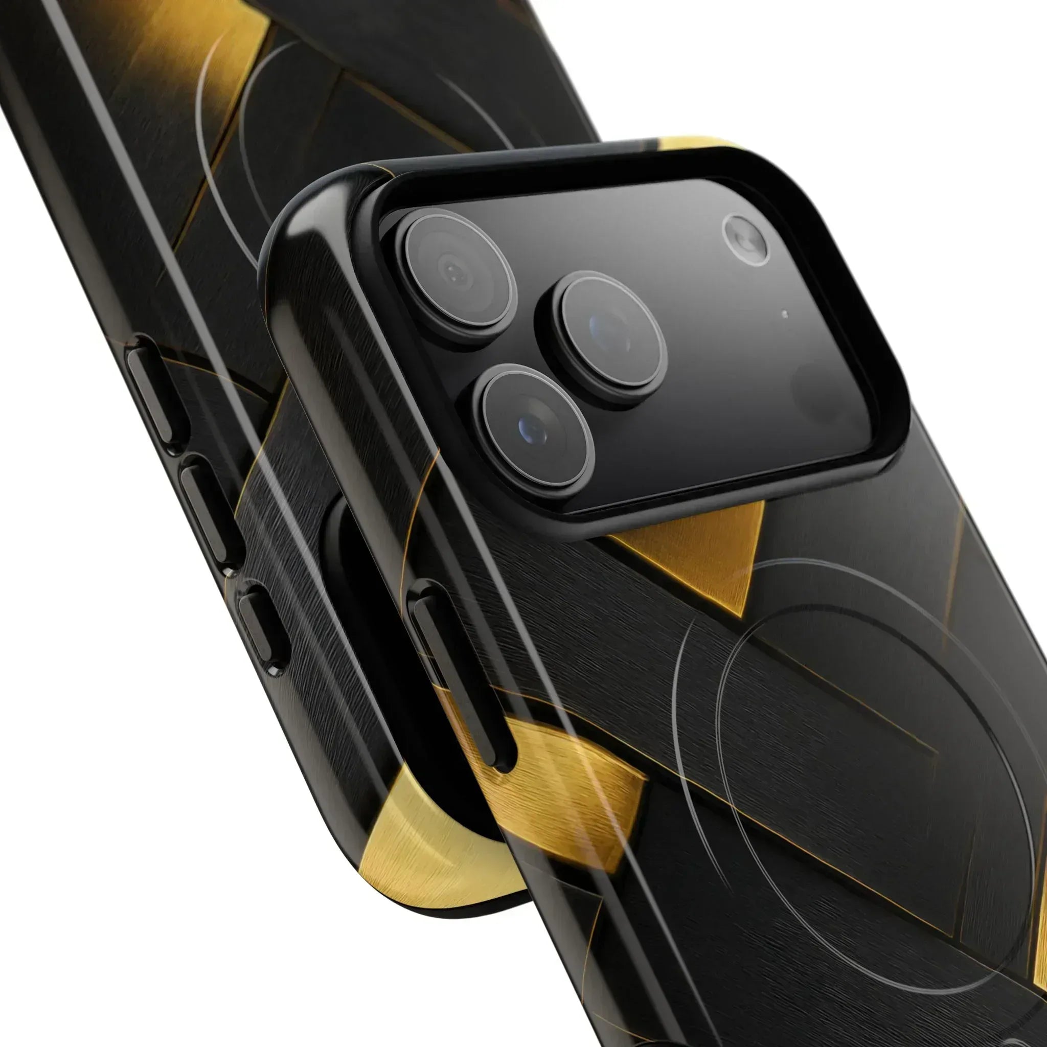 Golden Grid Phone Case for iPhone 17 Air, Pro, Pro Max - KARARMDESIGN