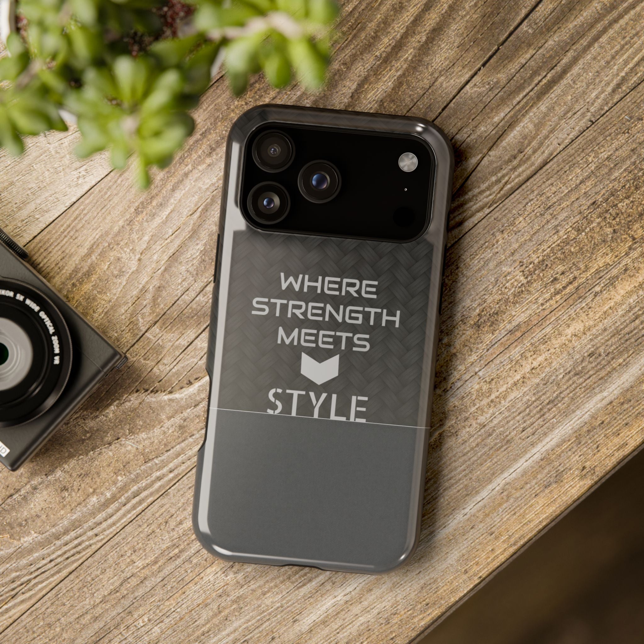 Gray Carbon Phone Case for iPhone 12-16 and Galaxy S21-S22