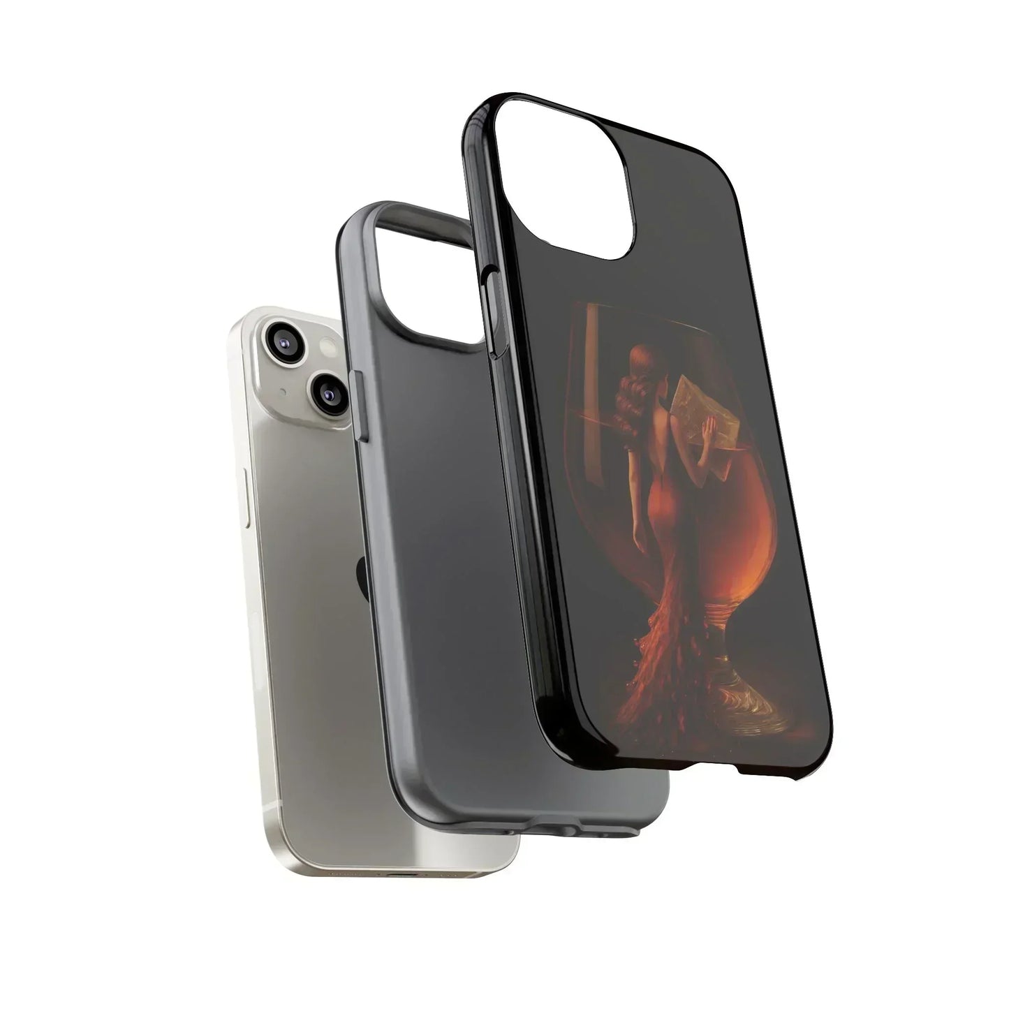 Elegant Midnight Lady Phone Case for iPhone 8-16 and Google Pixel up to 9 Models - KarArmDesign
