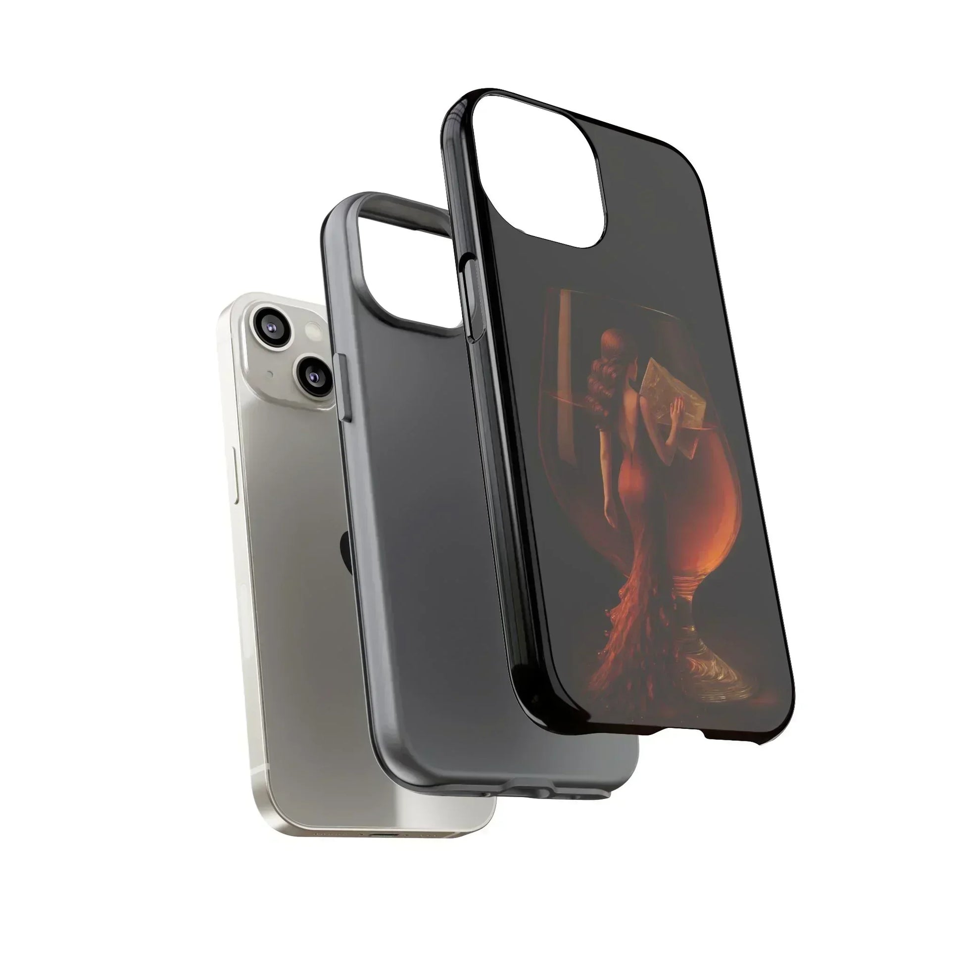 Elegant Midnight Lady Phone Case for iPhone 8-16 and Google Pixel up to 9 Models - KarArmDesign