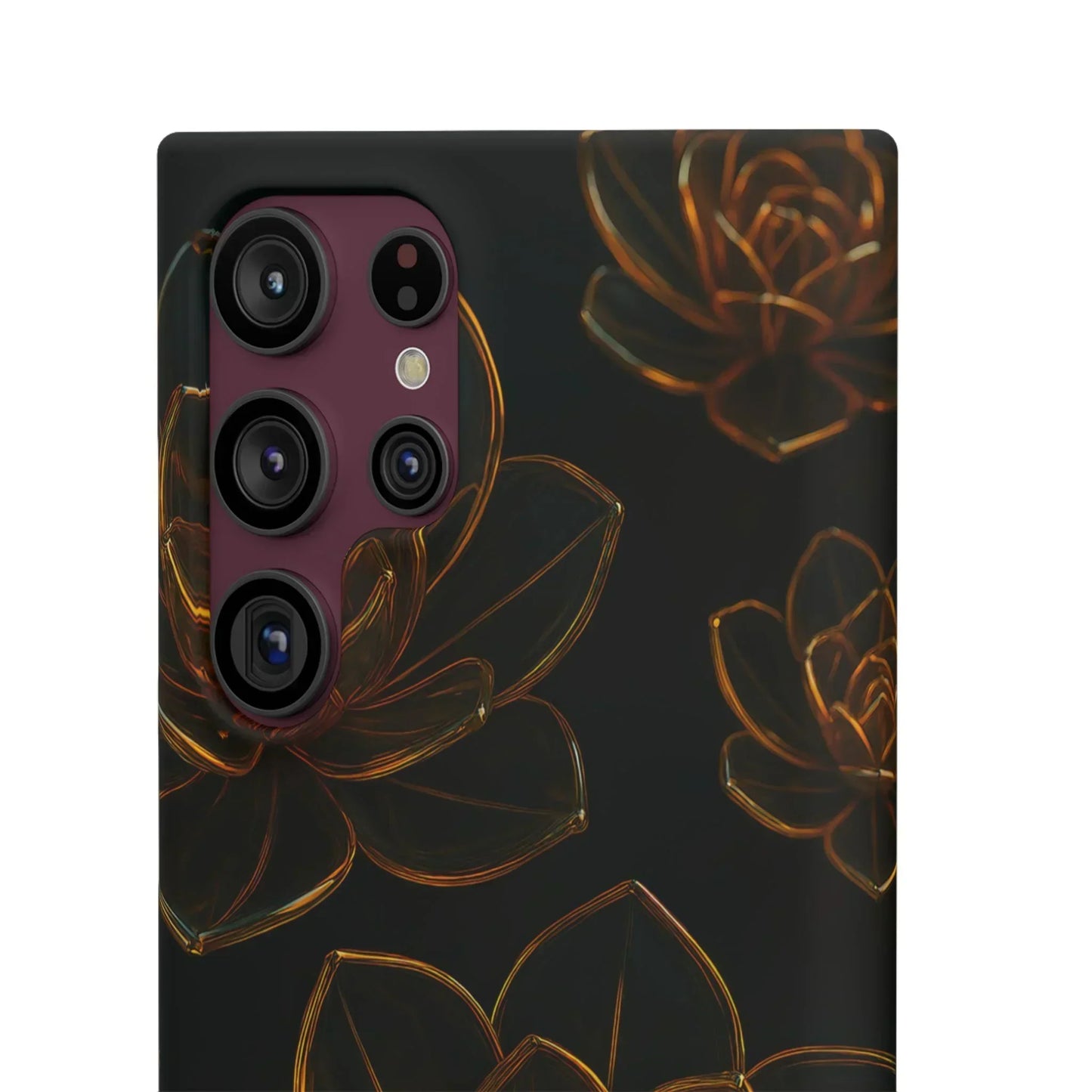 Glass Flower Phone Case for iPhone 7-16 and Galaxy S10-S24 Models