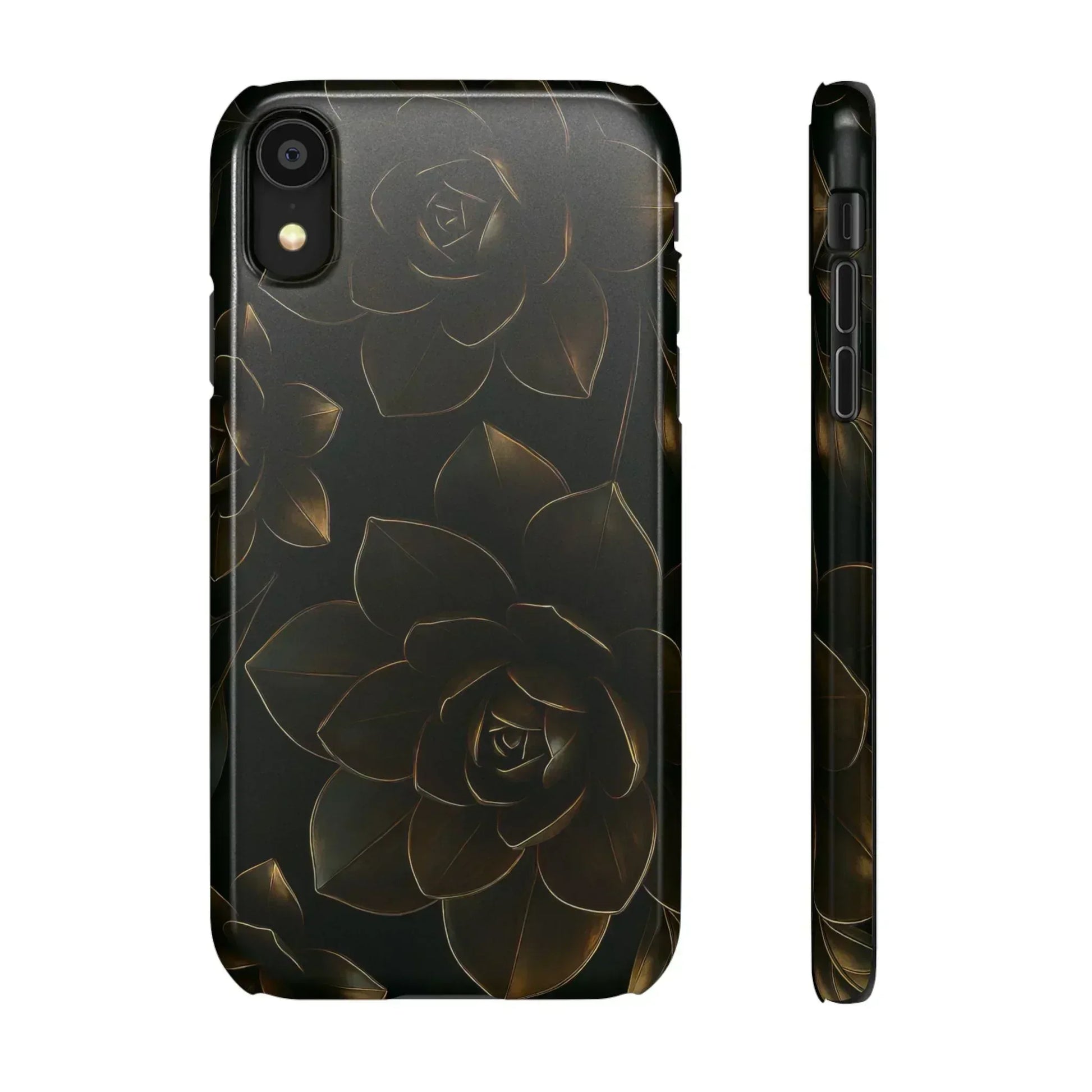 Metal Flower Phone Case for iPhone 8-16 and Galaxy S20-S24 - KARARMDESIGN