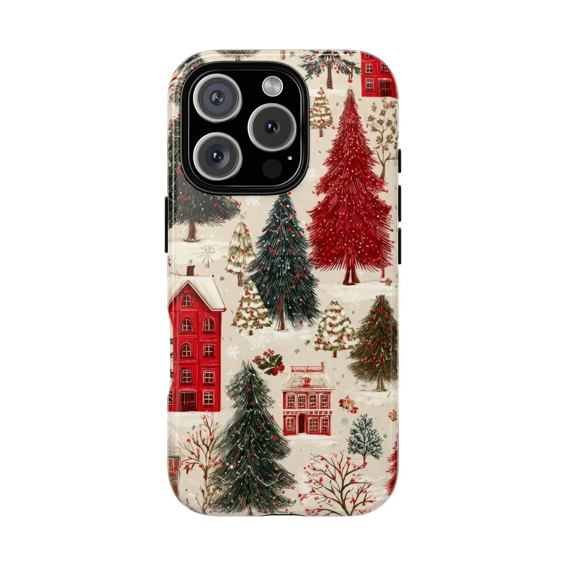 Cozy Winter Village Phone Case for iPhone 11-17 and Galaxy S10-S25 - KARARMDESIGN
