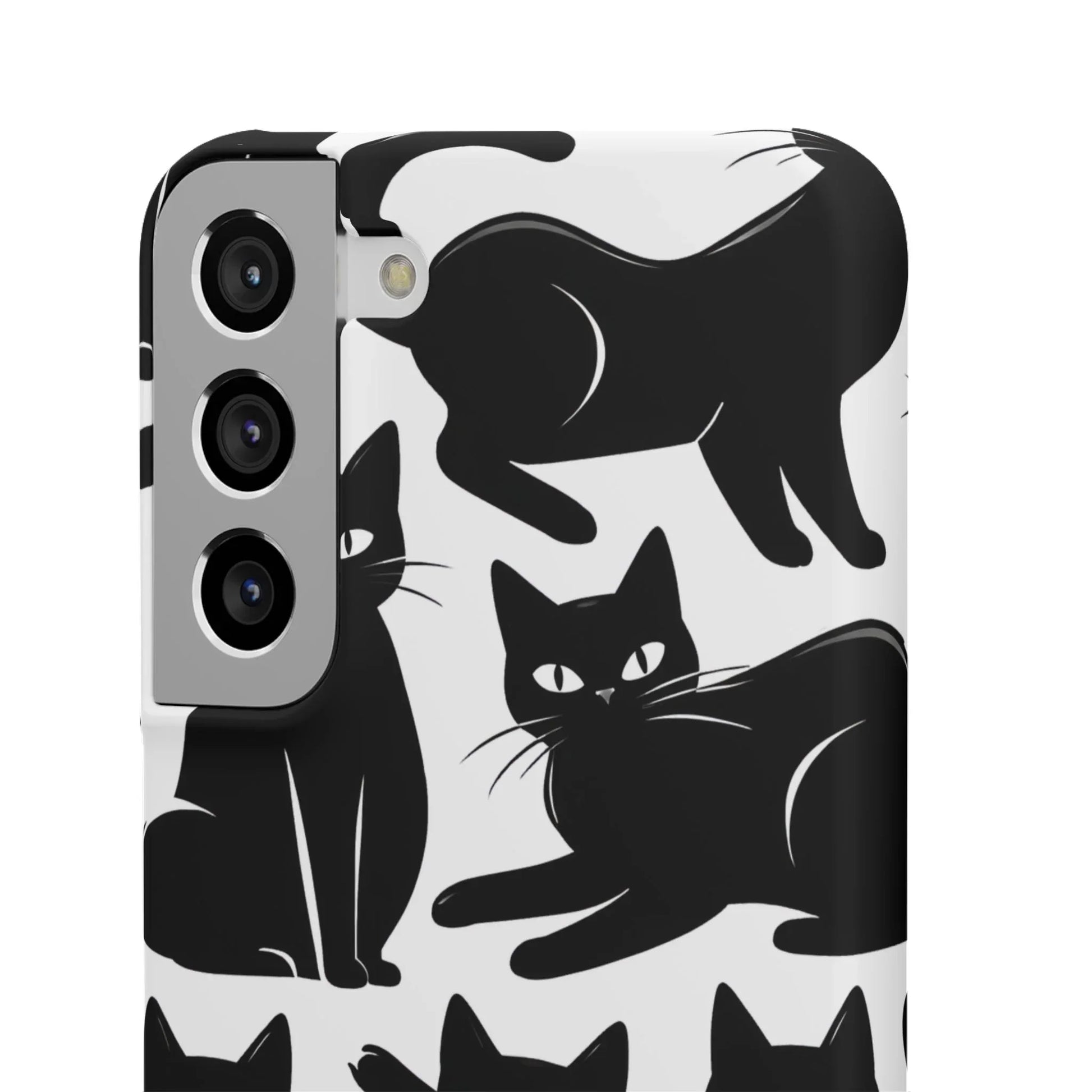 Black Cats Phone Case for iPhone 11-17 and Galaxy S20-S25 - KARARMDESIGN