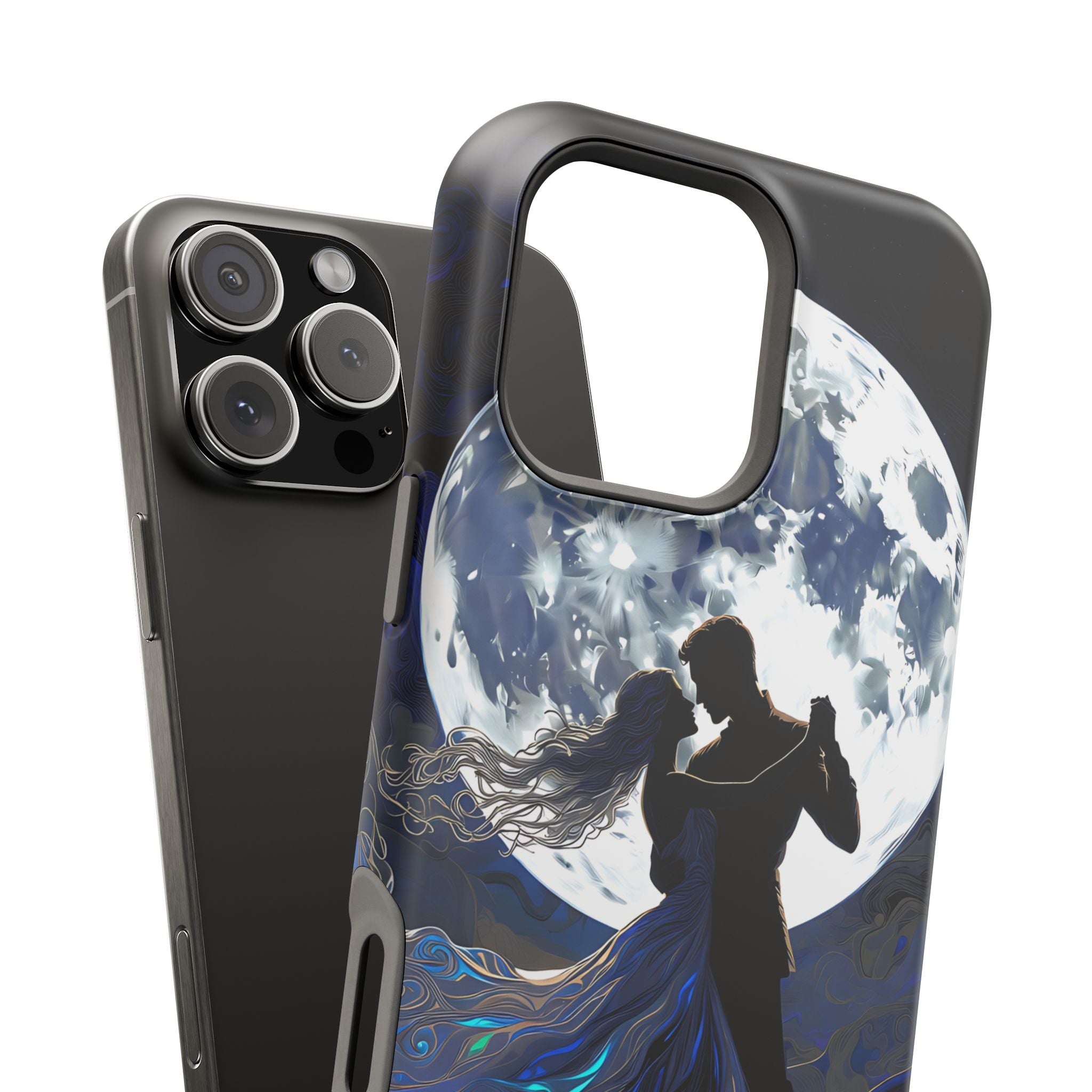 Romantic Moonlight Dance Magnetic Phone Case – iPhone 15–17 & Samsung Galaxy S26